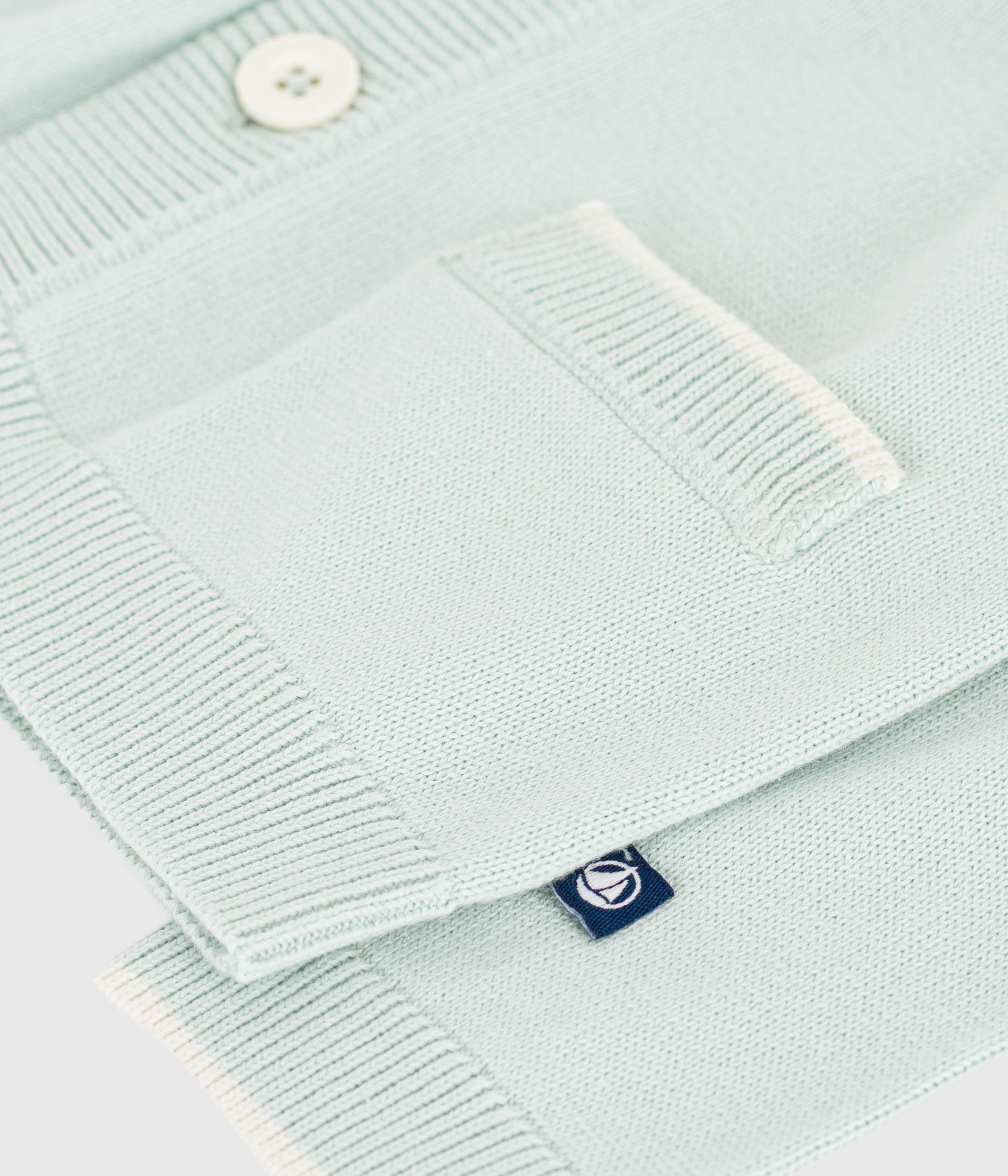 Babies' plain cotton cardigan