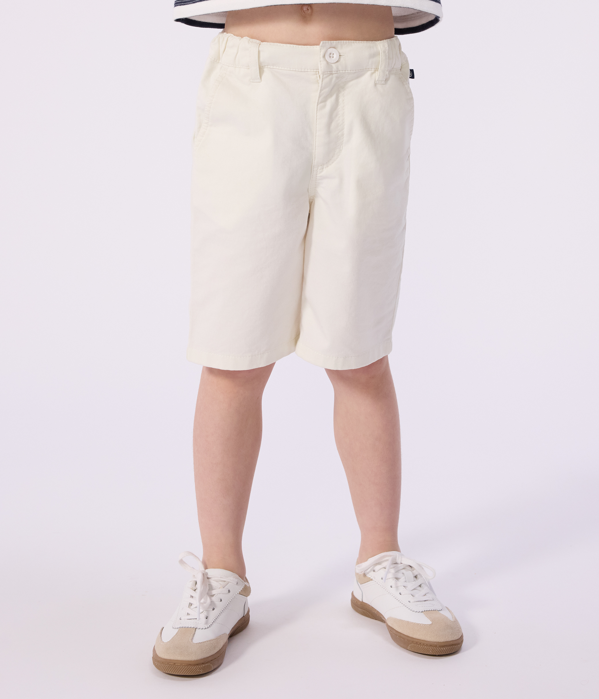 Children's Bermuda shorts in plain cotton