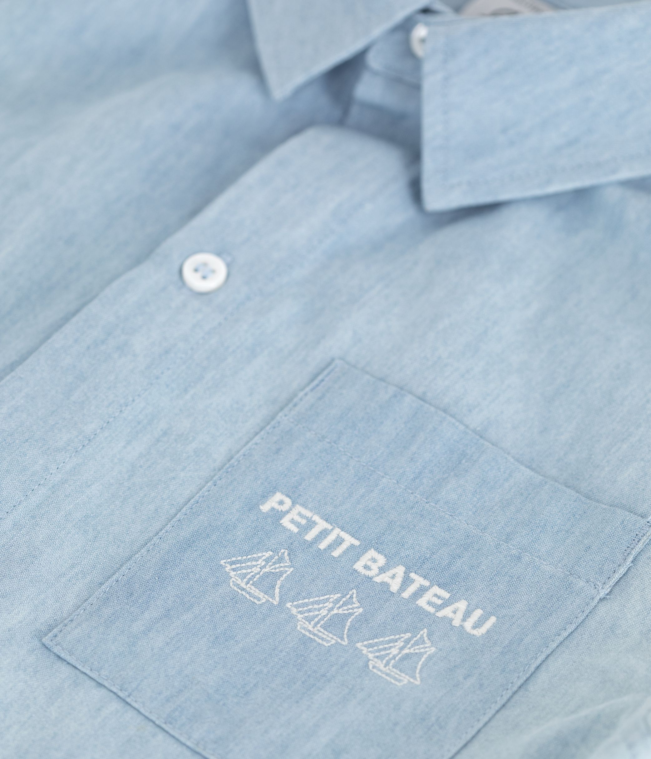 Children's short-sleeved cotton shirt