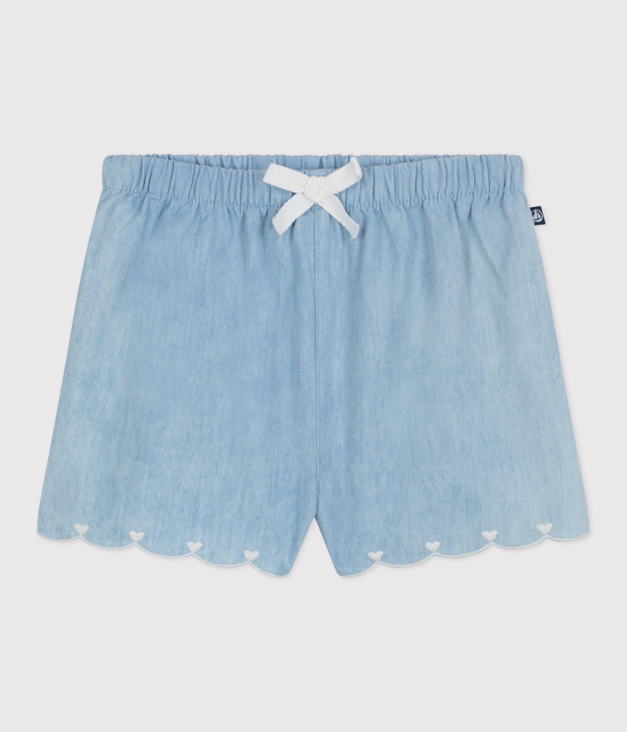 Babies' shorts in embroidered chambray