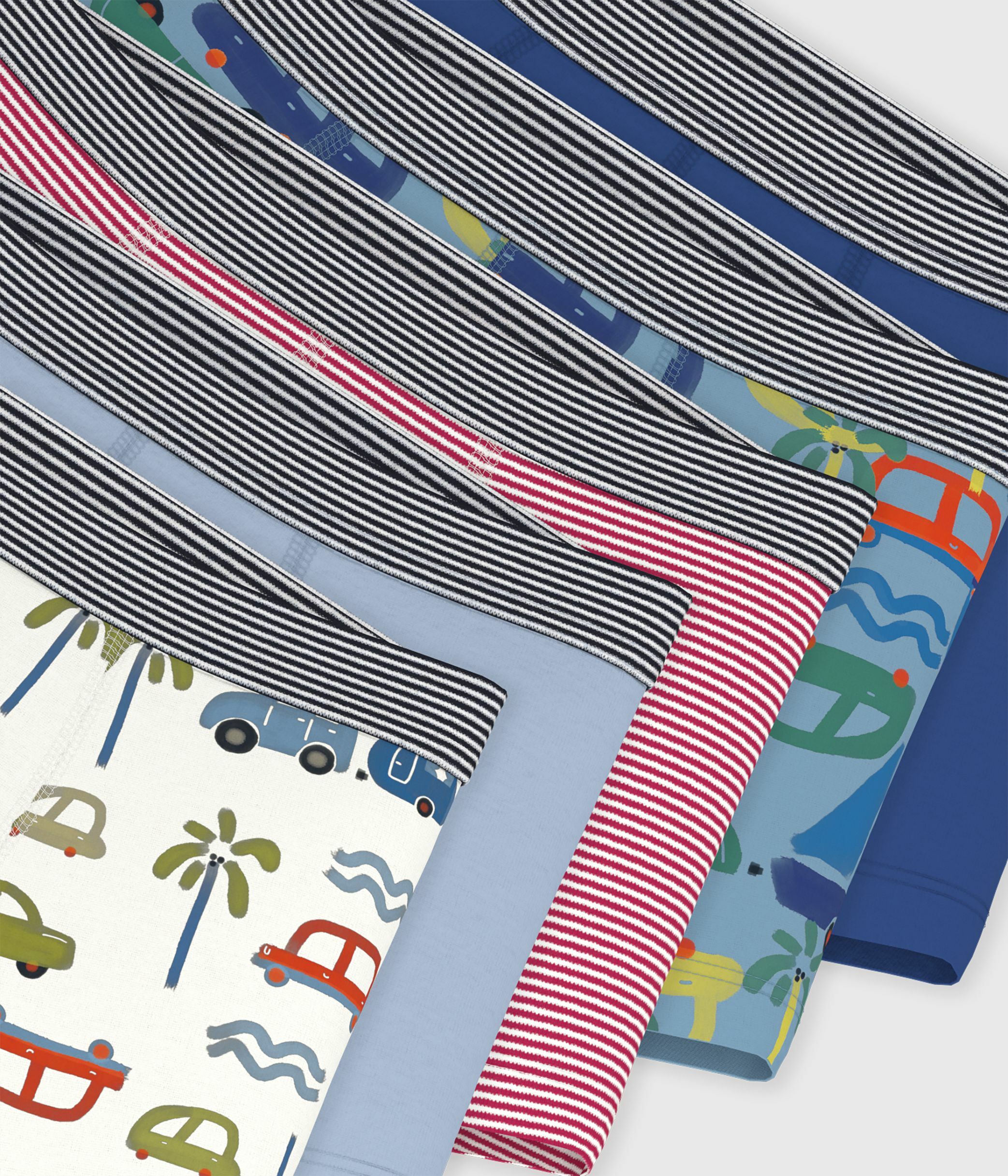 Pack of children's car print cotton boxers