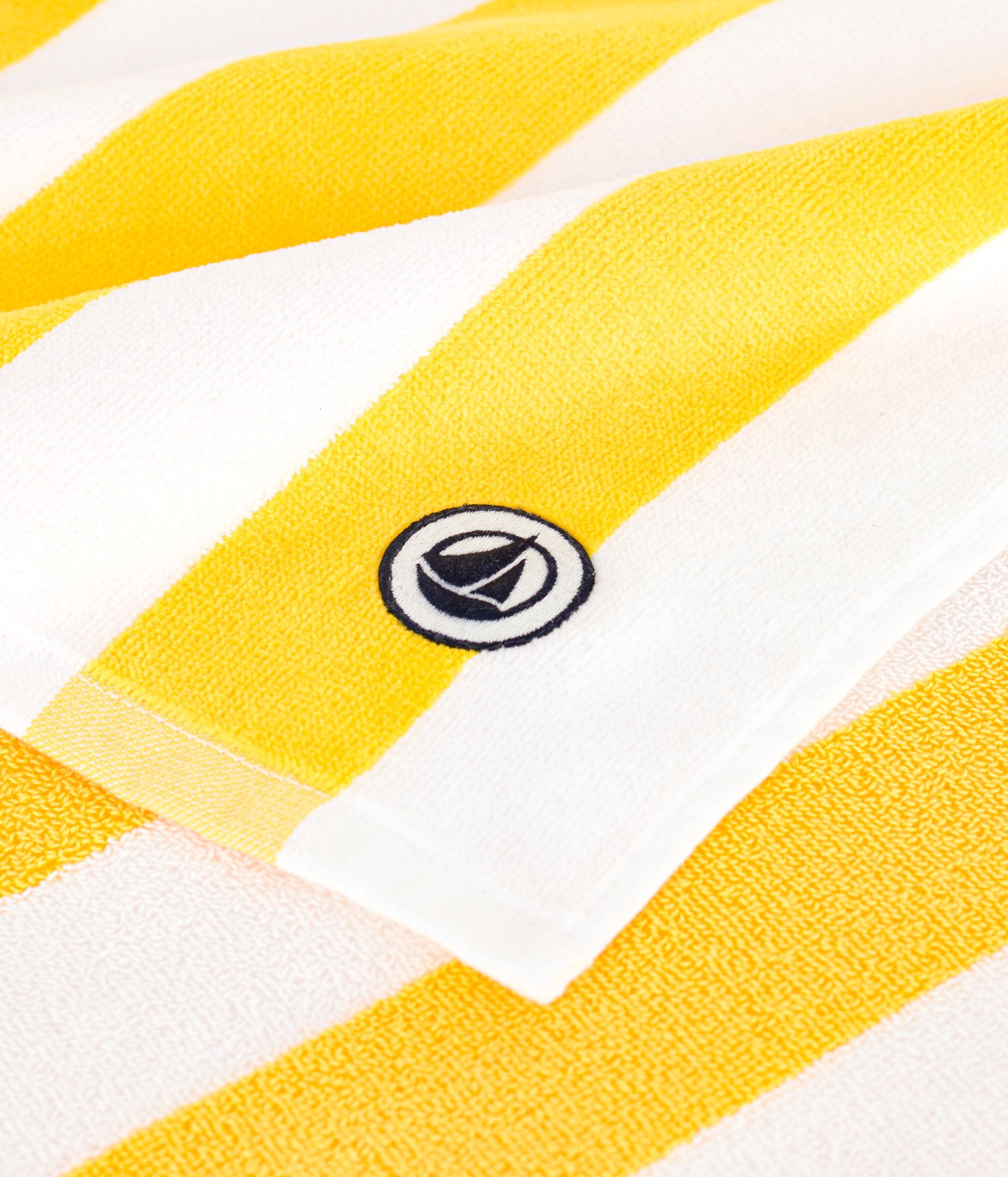 Striped cotton terry beach towel