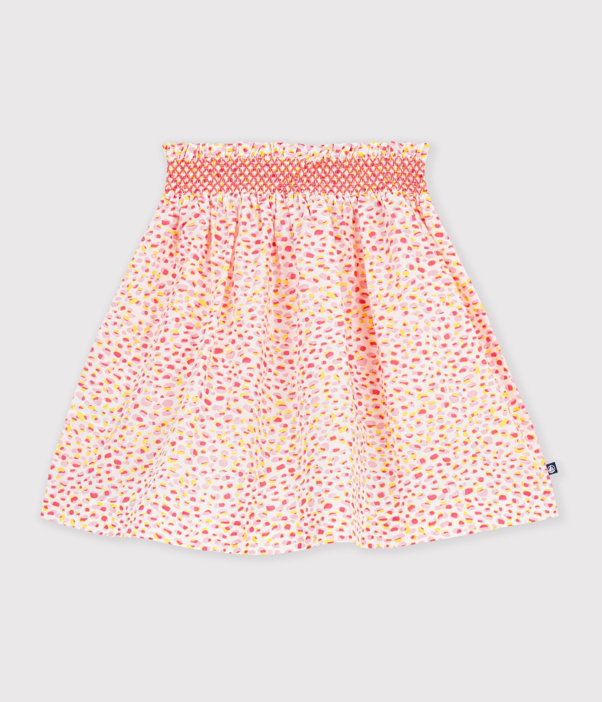 Children's short printed cotton skirt