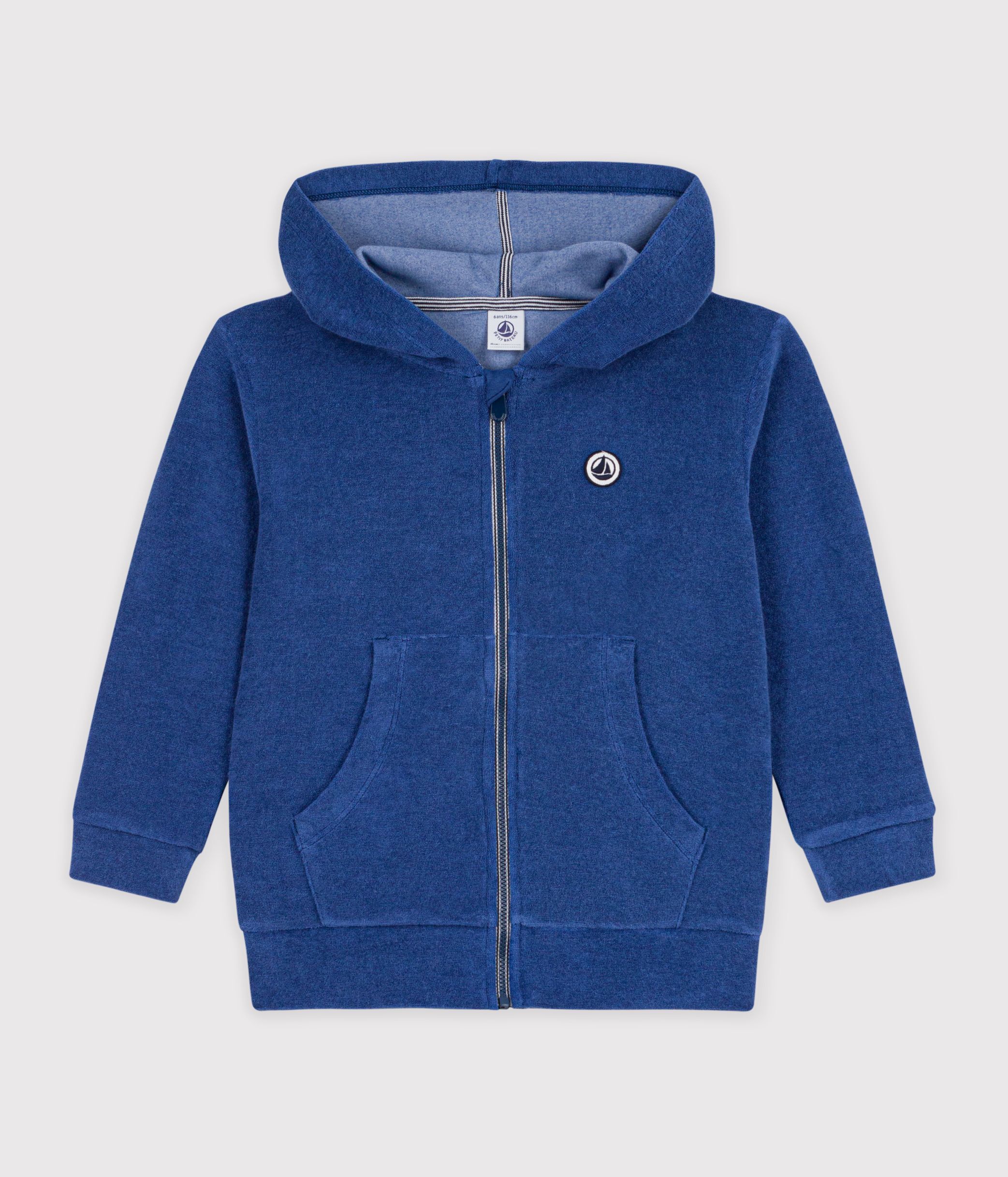 Children's zip-up cotton sweatshirt