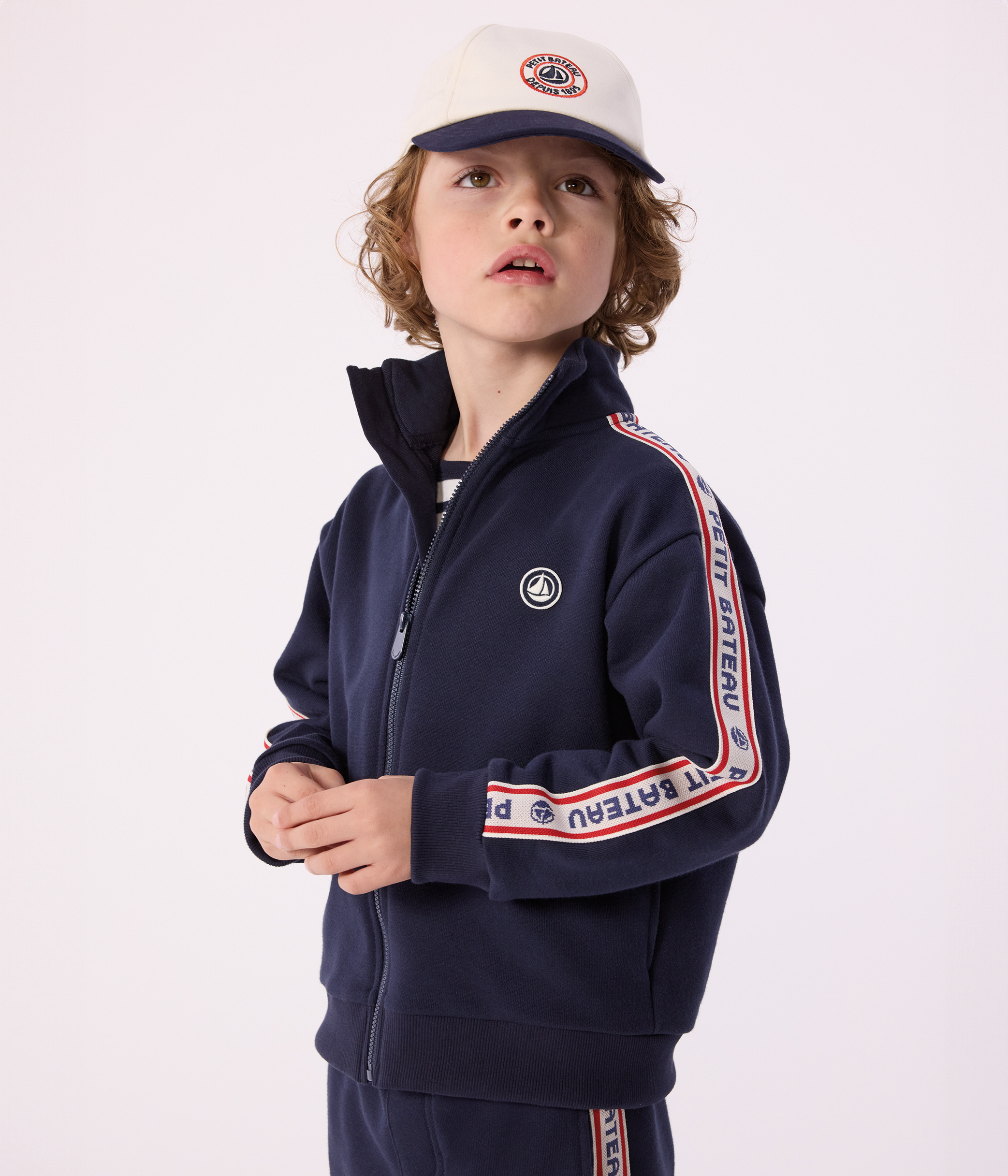 Children's zip-up cotton sweatshirt
