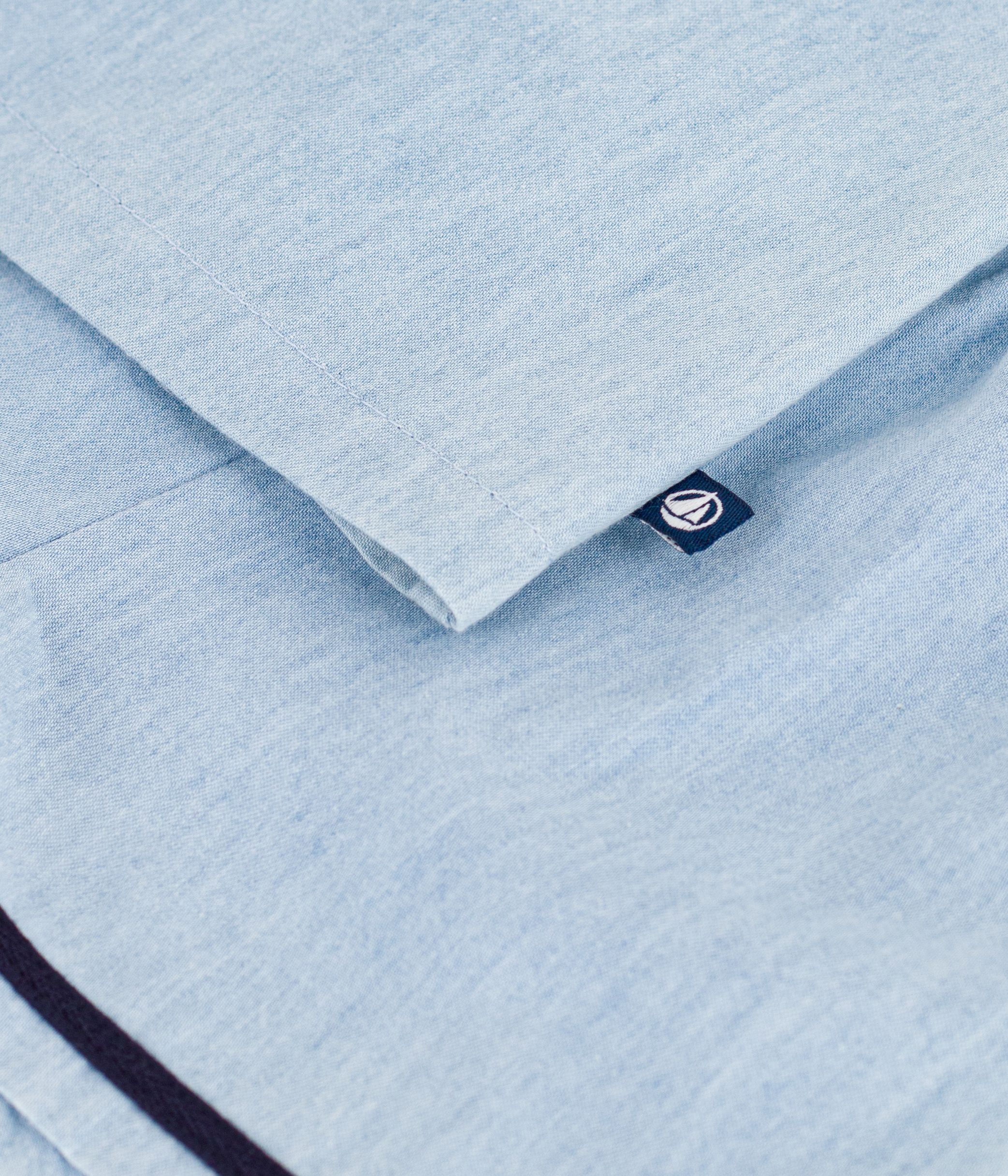 Babies' 2-piece set in chambray including a T-shirt with a sailor collar