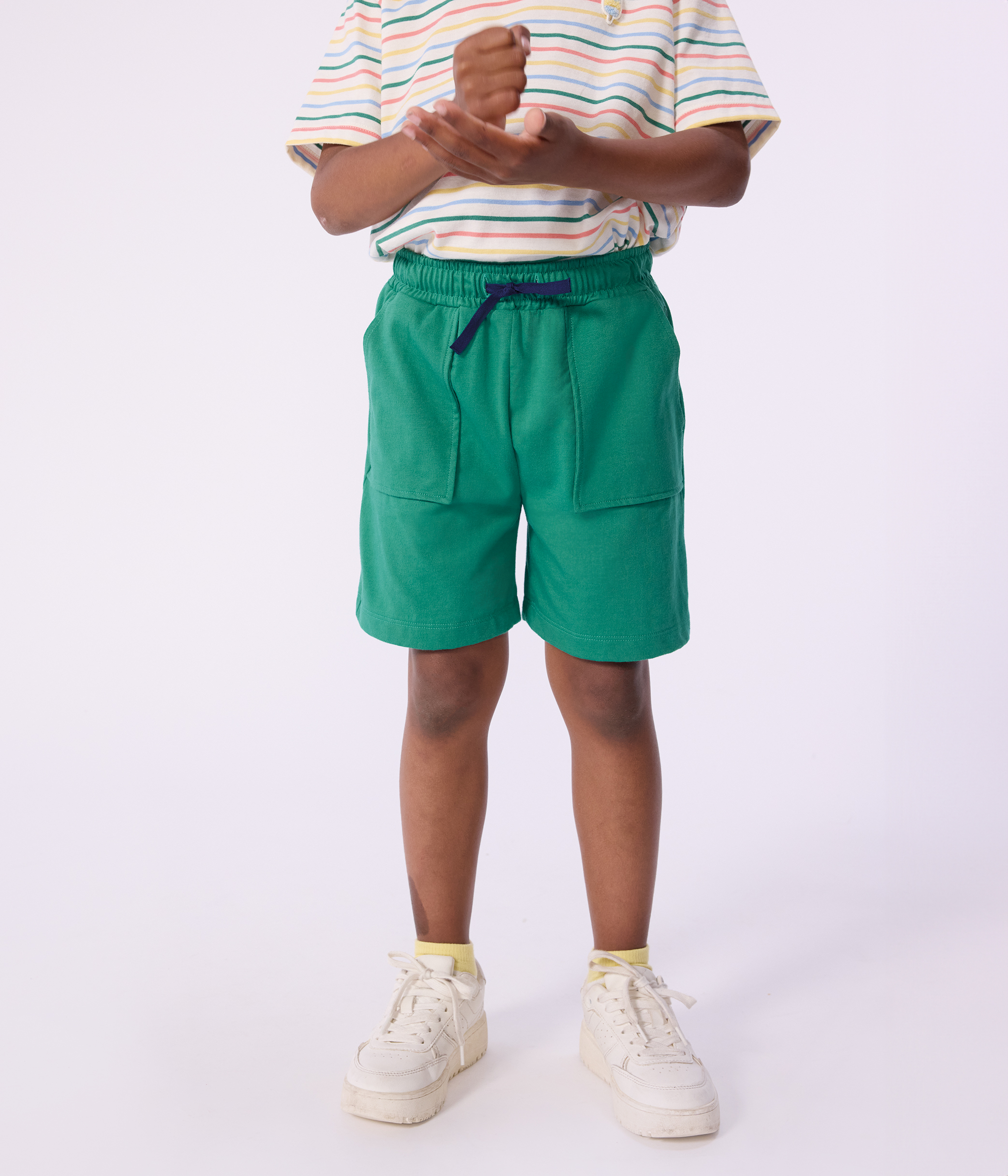 Children's Bermuda shorts in plain cotton
