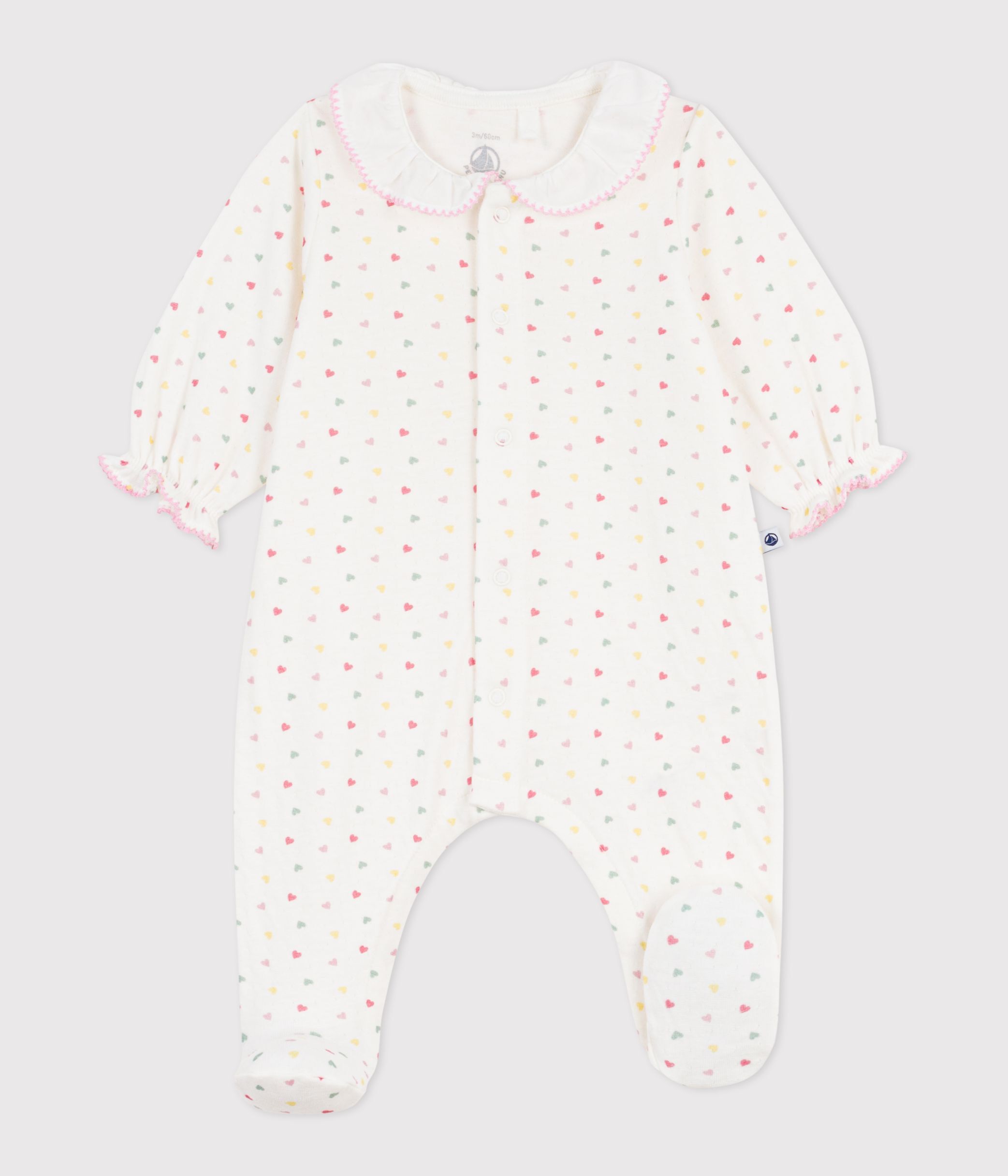 Babies' floral tube knit pyjama suit