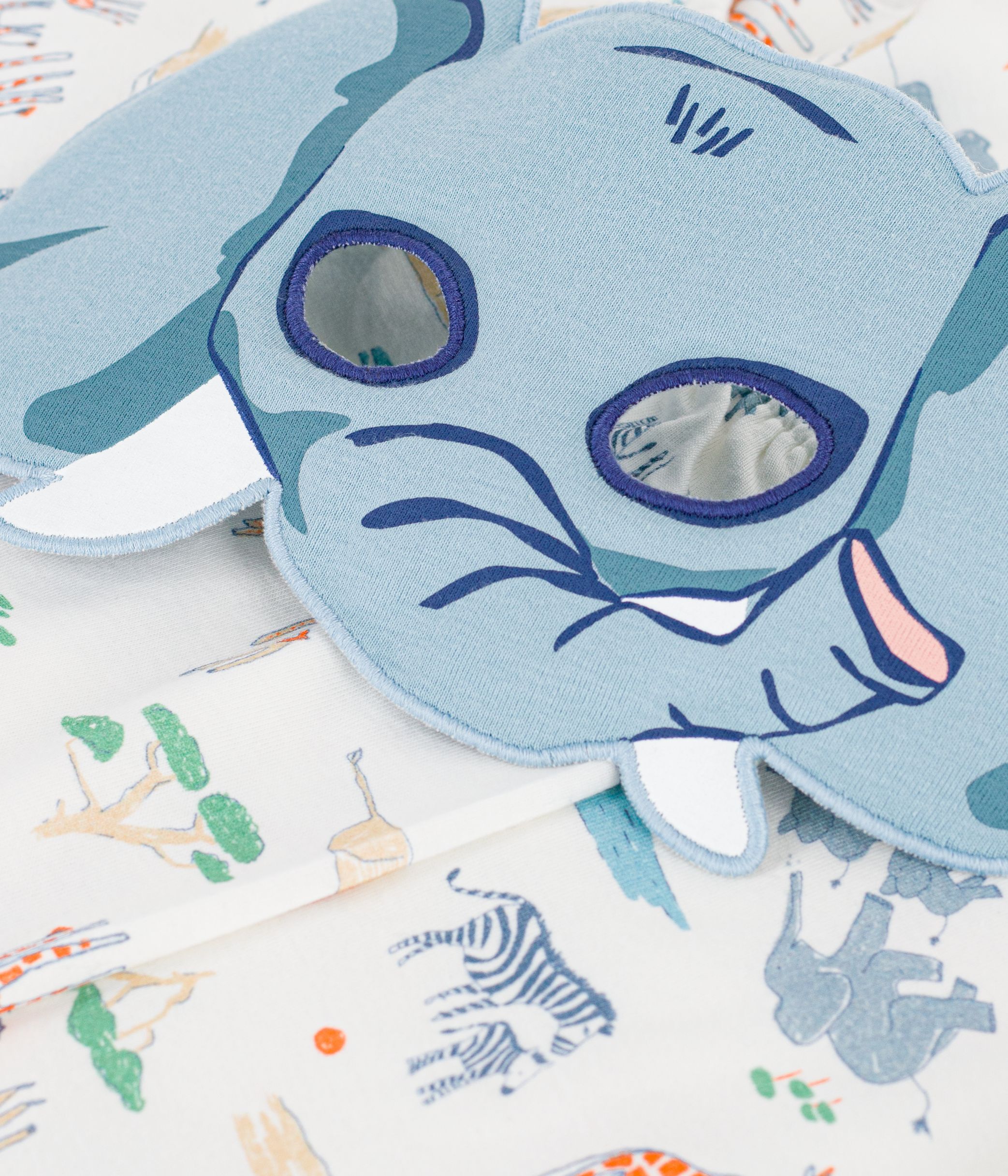 Children's short savannah print cotton fancy dress pyjamas