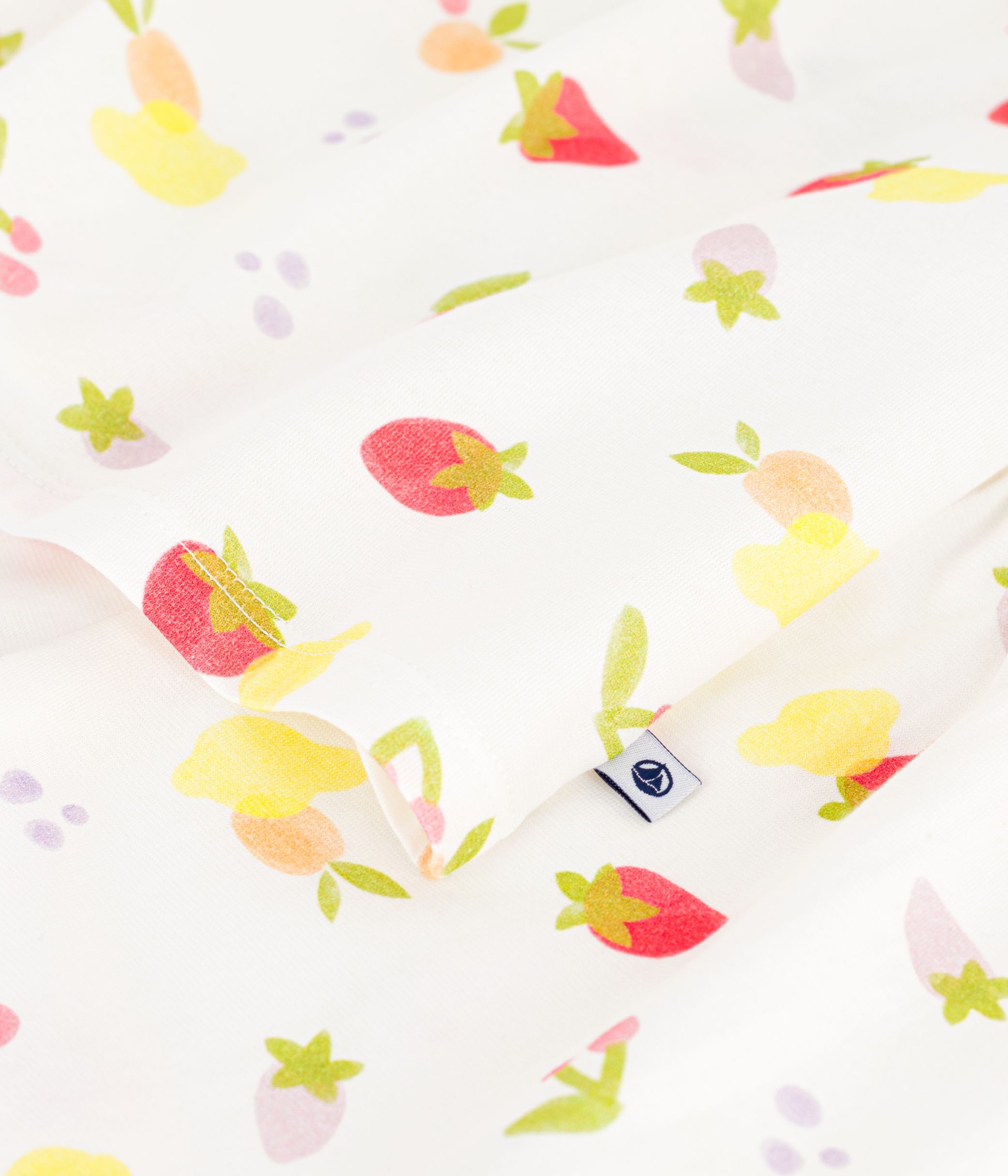 Children's short cotton pyjamas printed with fruit