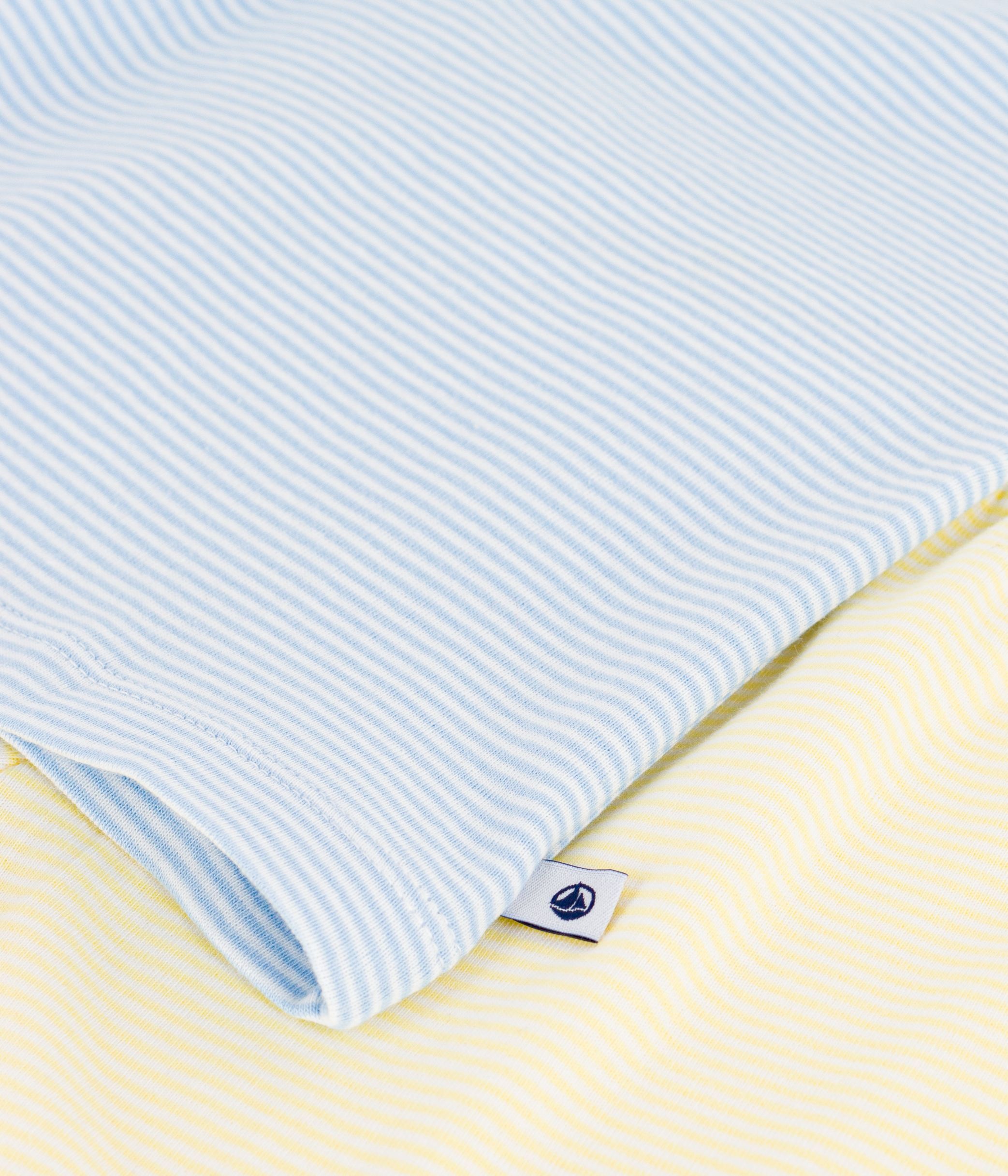 Children's short stripy cotton pyjamas