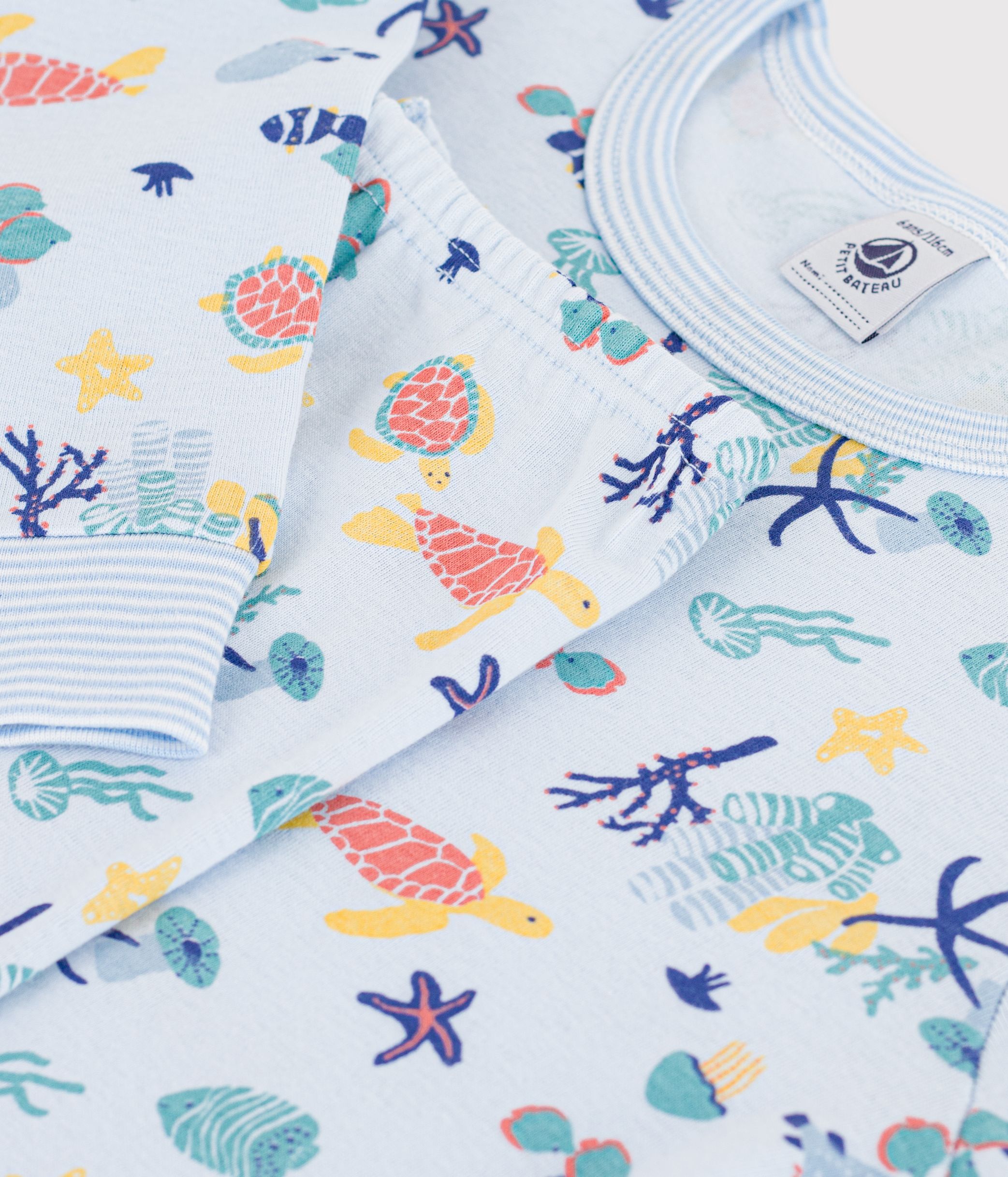 Children's glow-in-the-dark printed cotton pyjamas