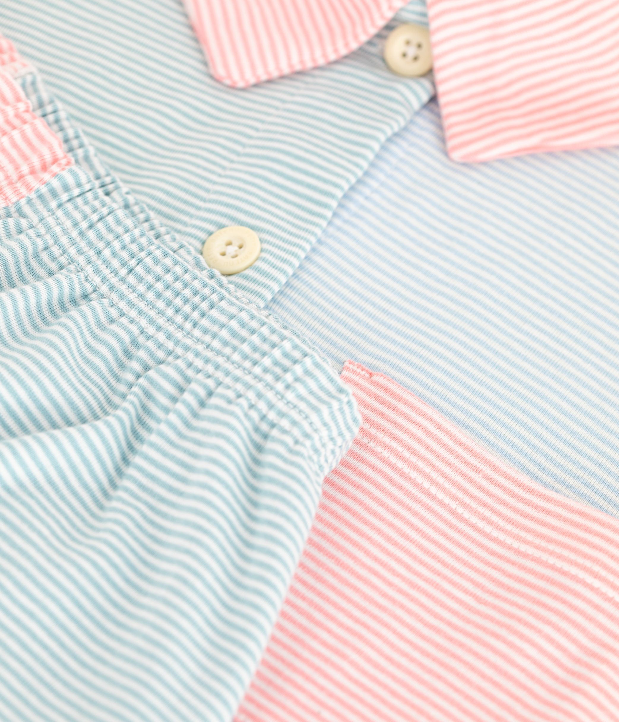 Women's striped cotton button-front pyjama shorts