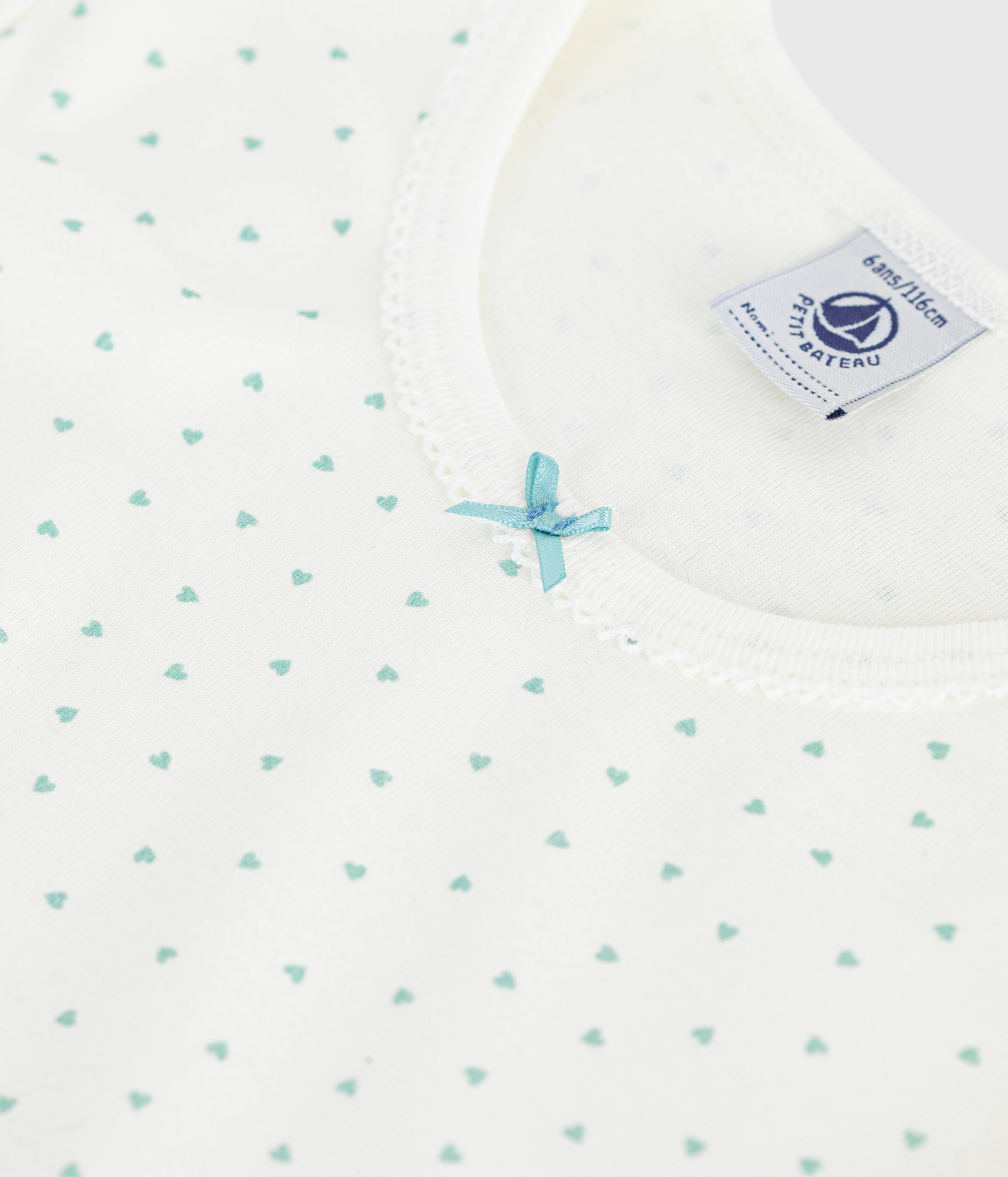 Children's short-sleeved heart-print cotton nightdress