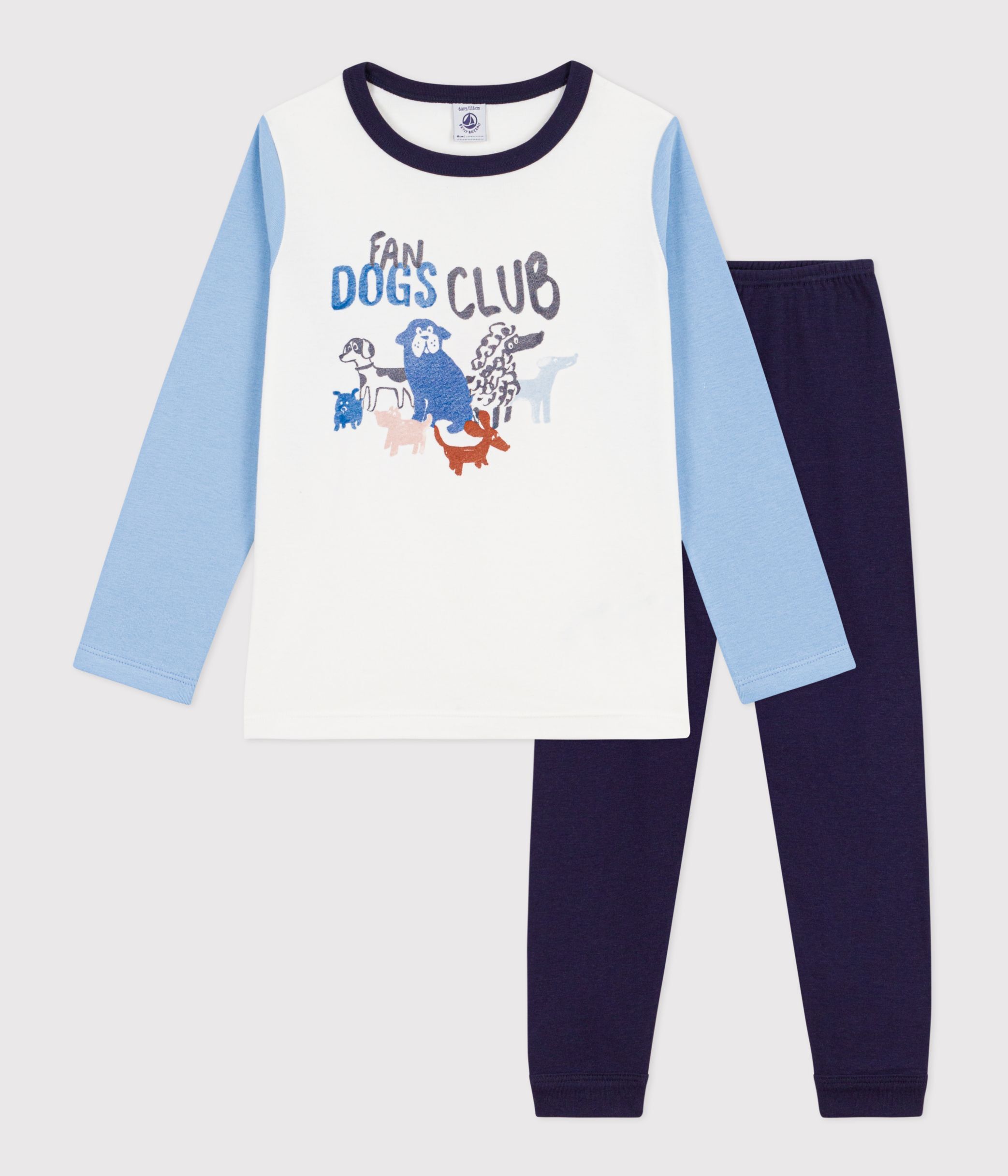 Children's dog design cotton pyjamas.