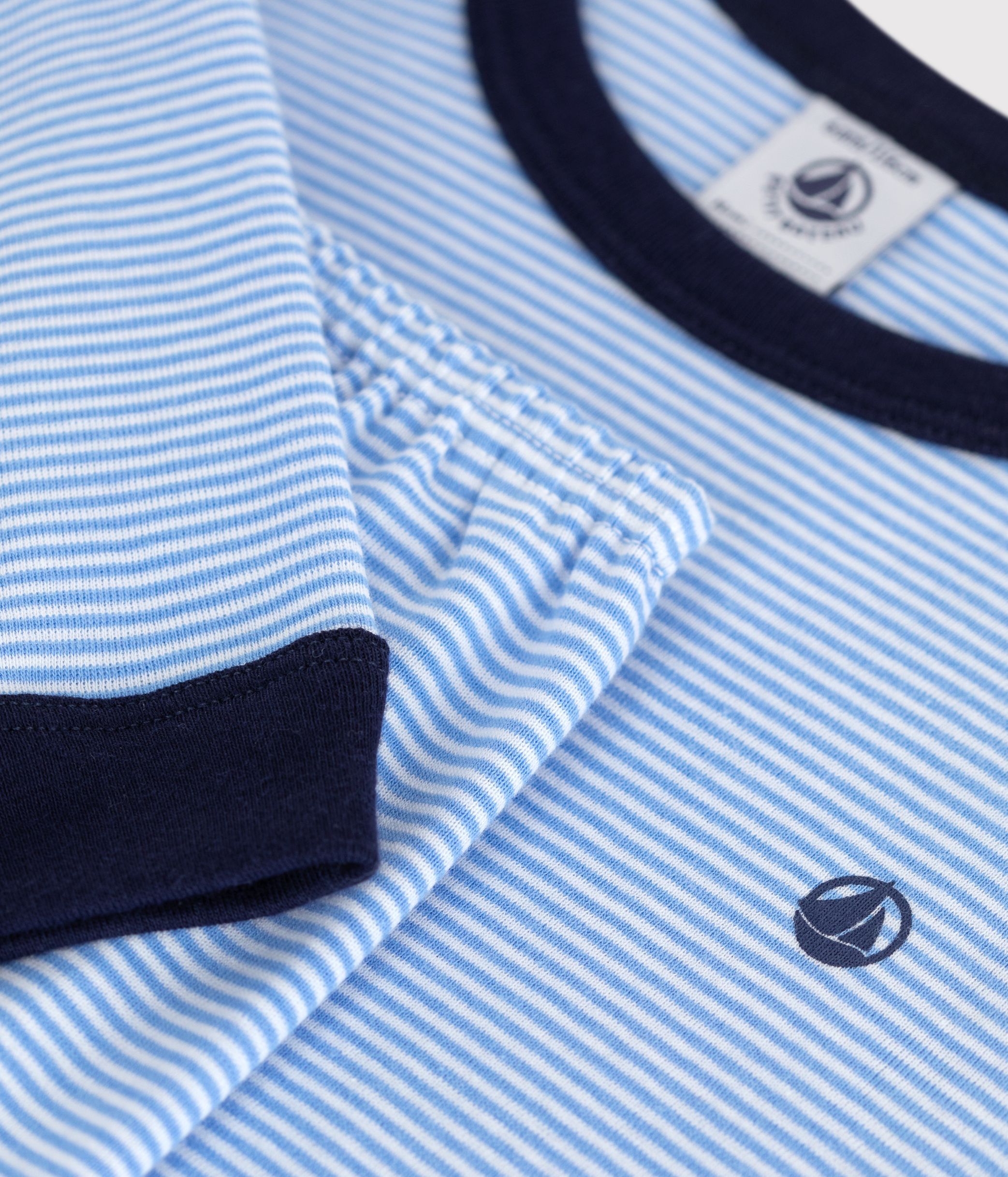 Children's stripy cotton pyjamas