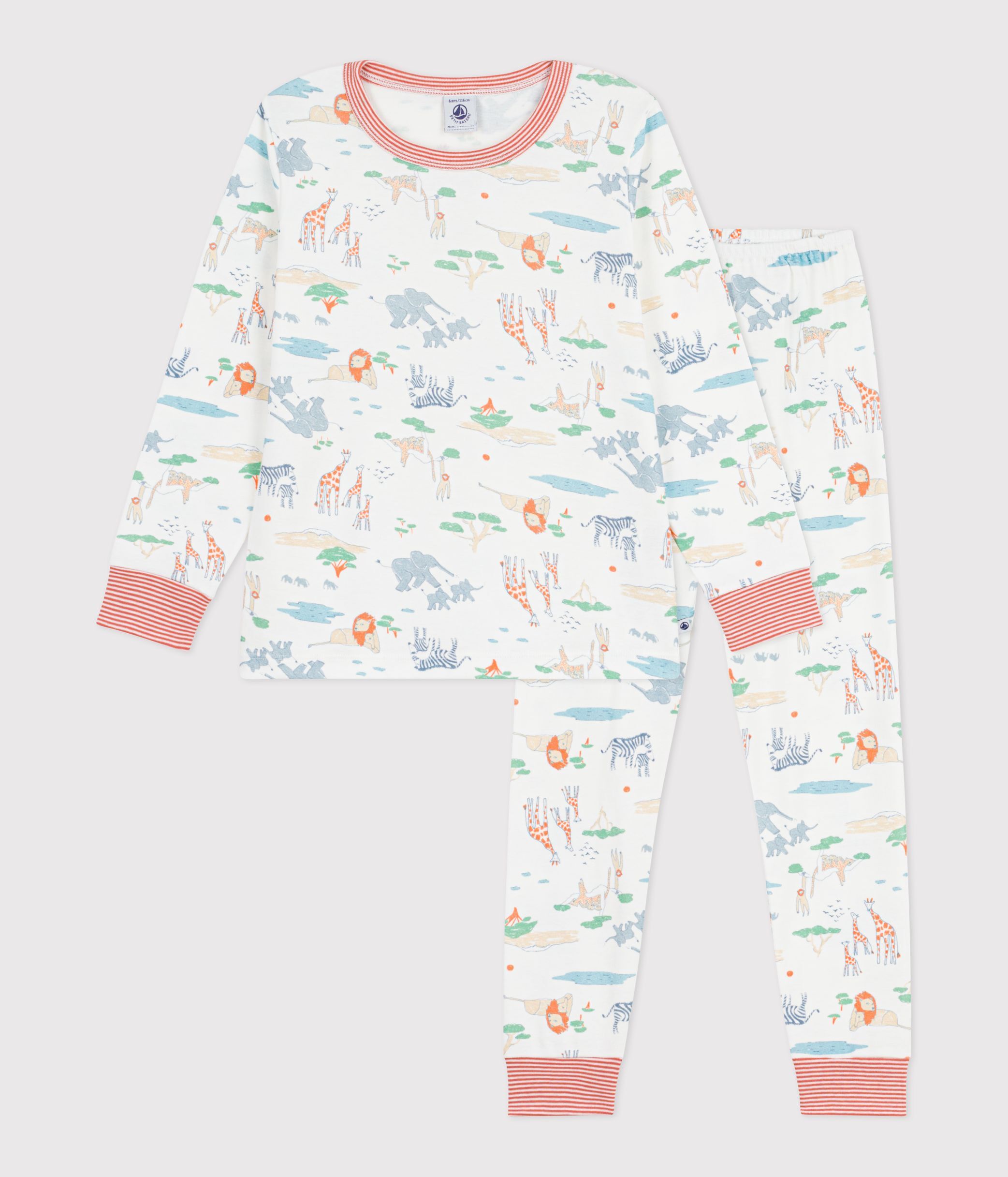 Children's savannah print cotton pyjamas
