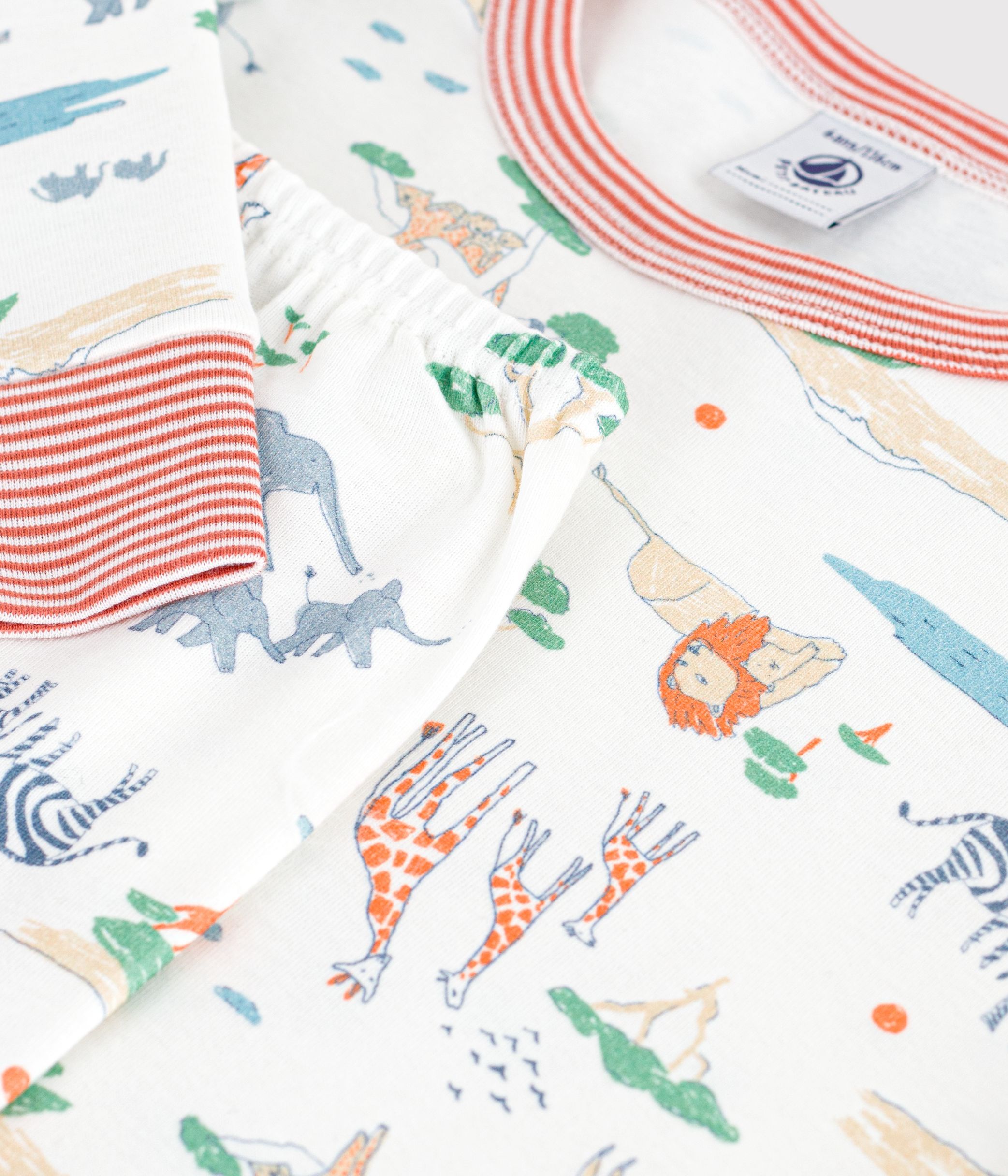 Children's savannah print cotton pyjamas