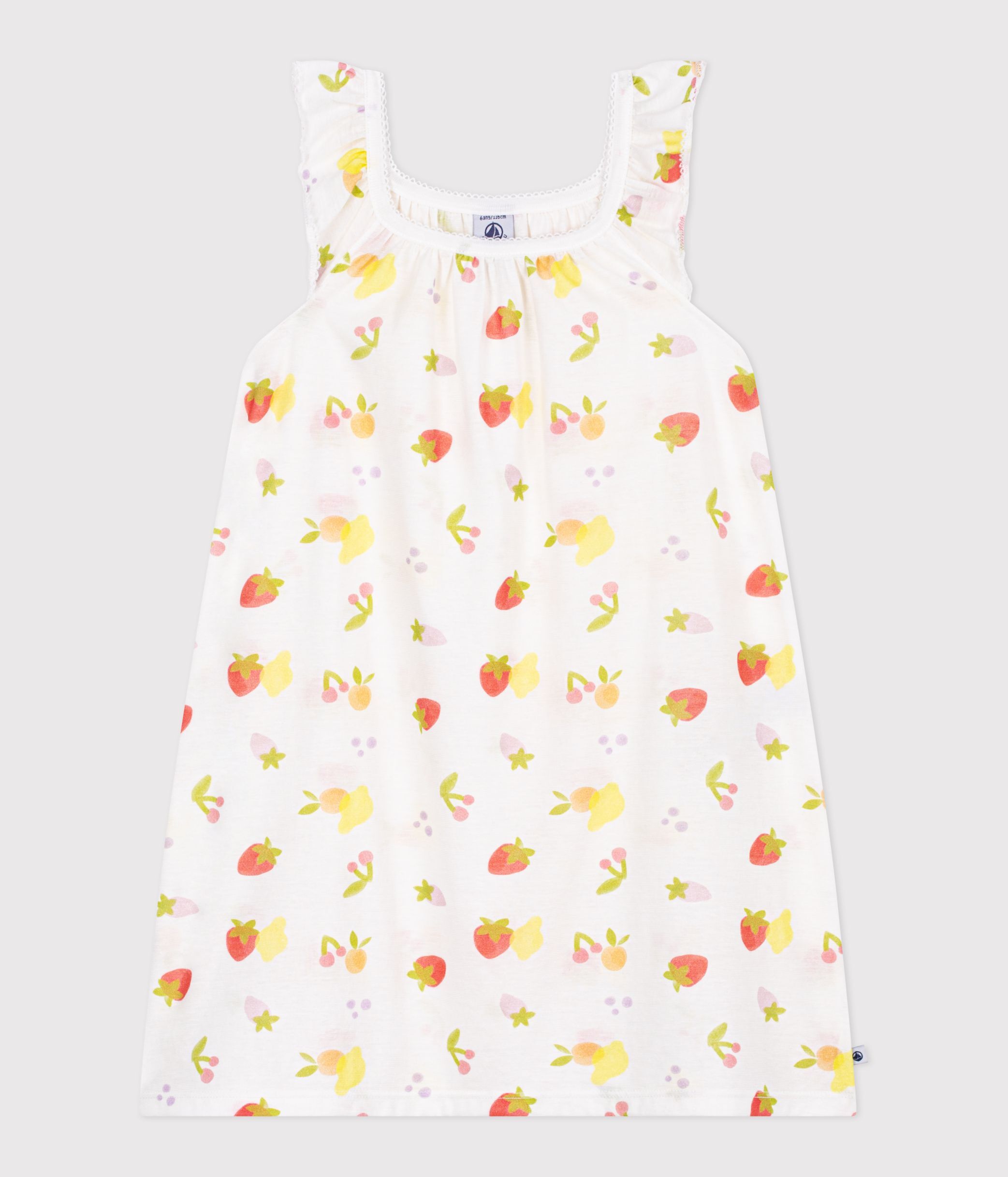 Children's fruit print cotton nightdress