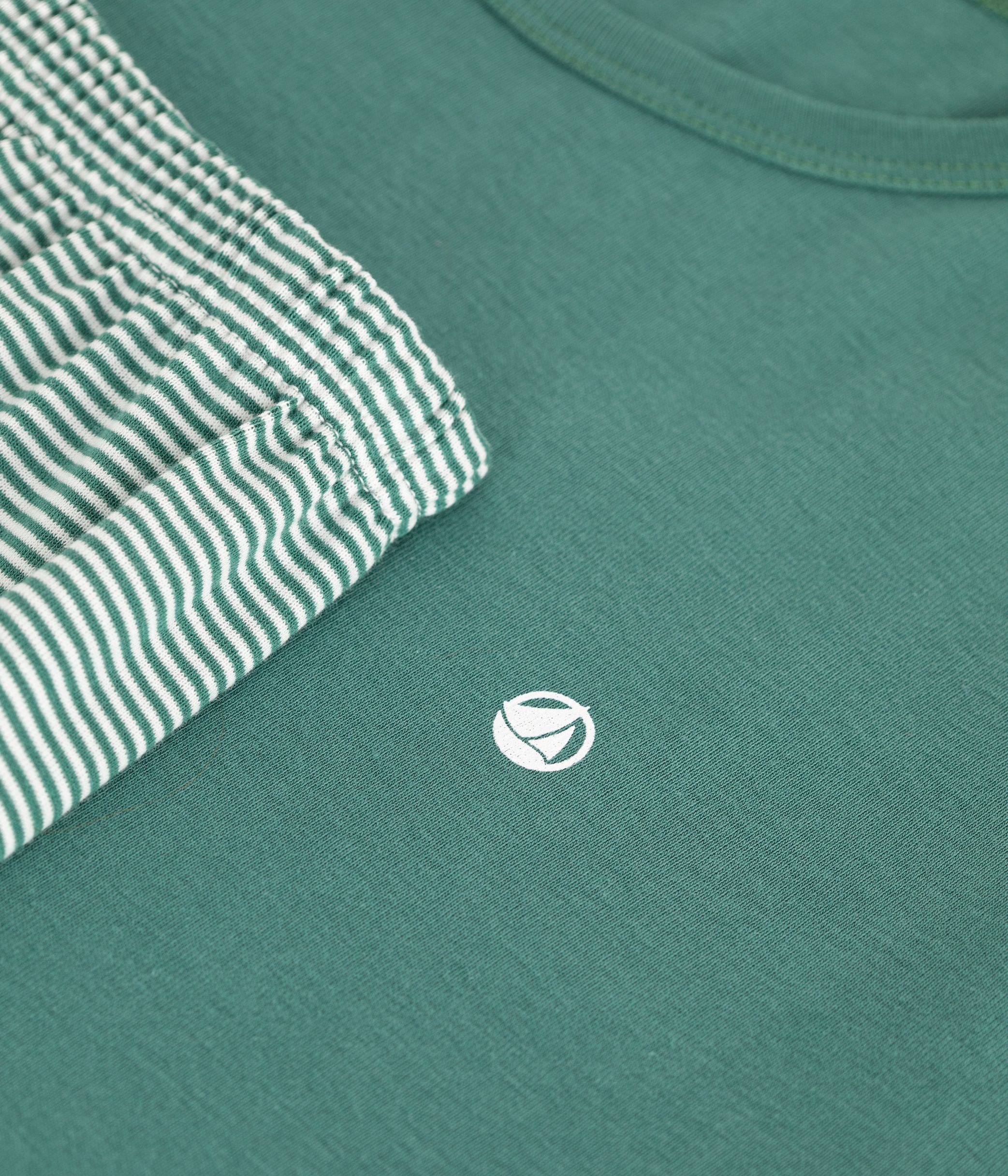 Children's short stripy cotton pyjamas