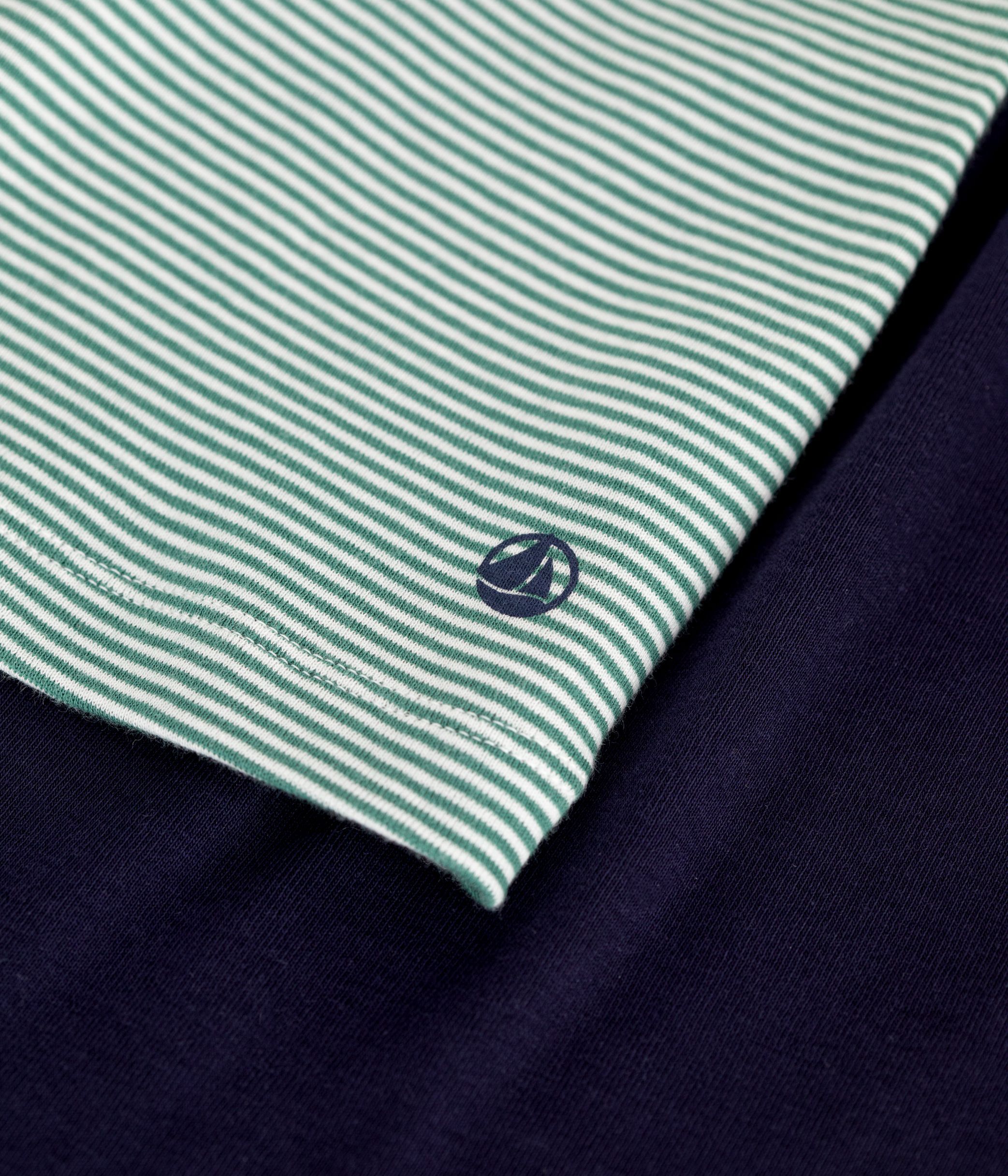 Children's short stripy cotton pyjamas