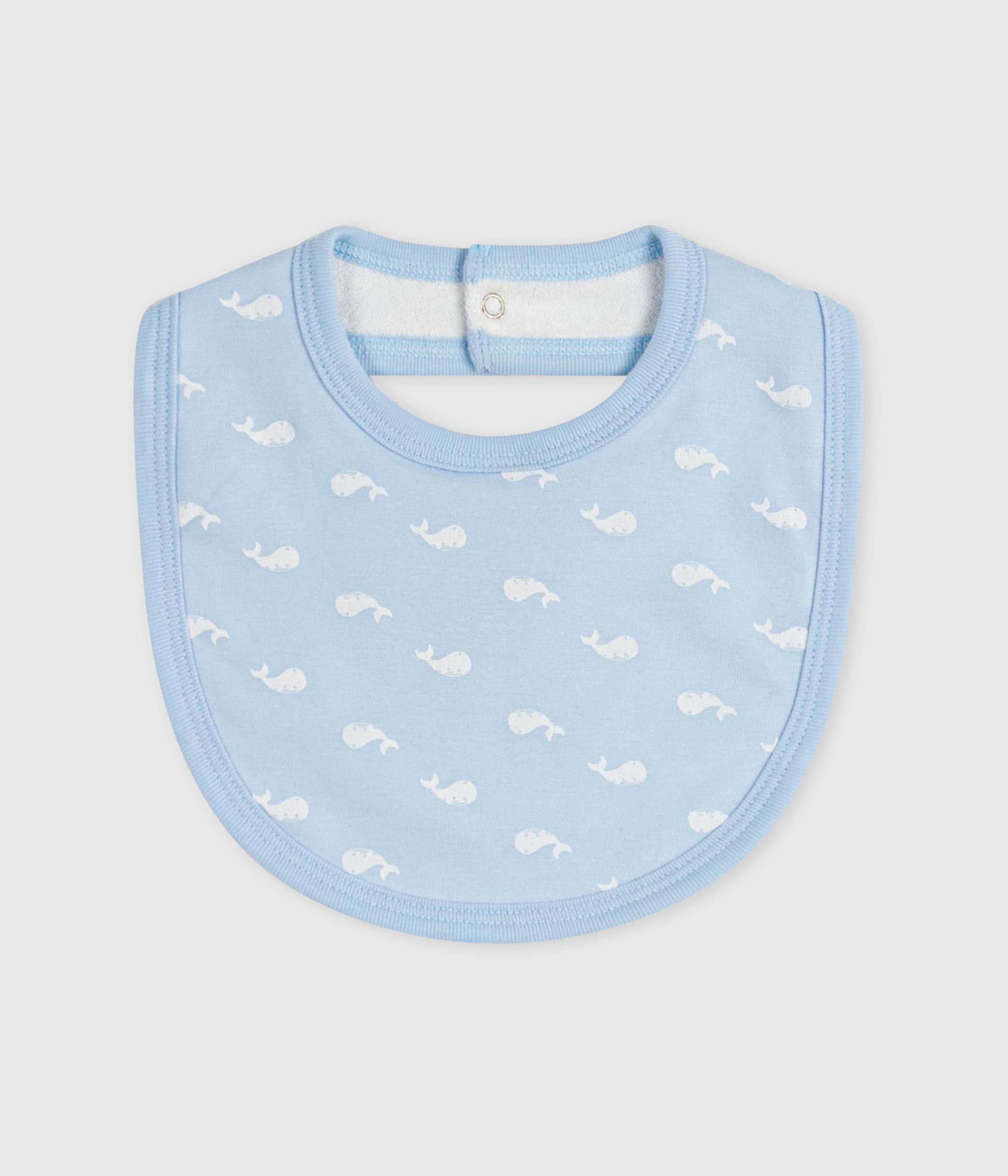 Newborn babies' printed cotton bib