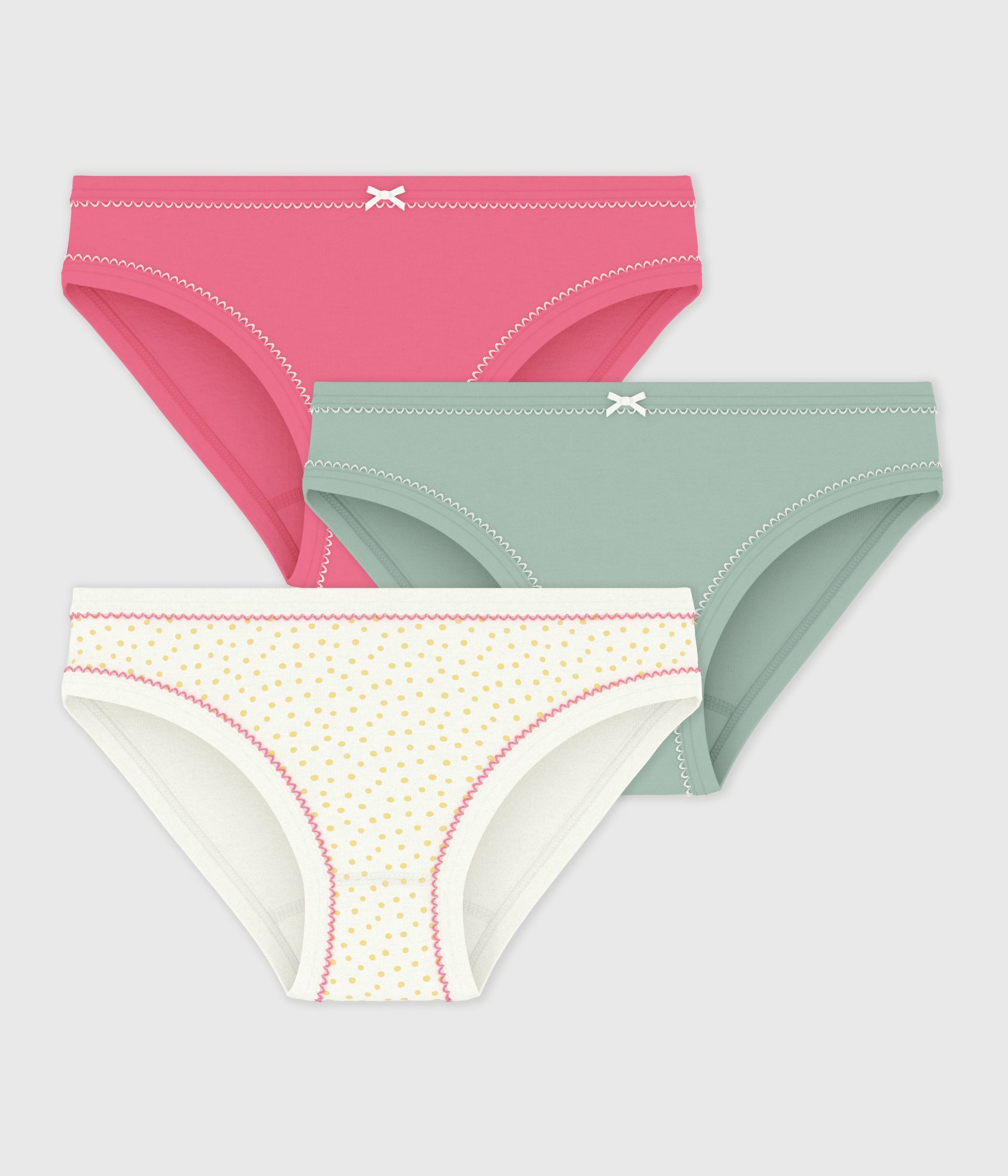 Pack of children's spotty printed cotton pants