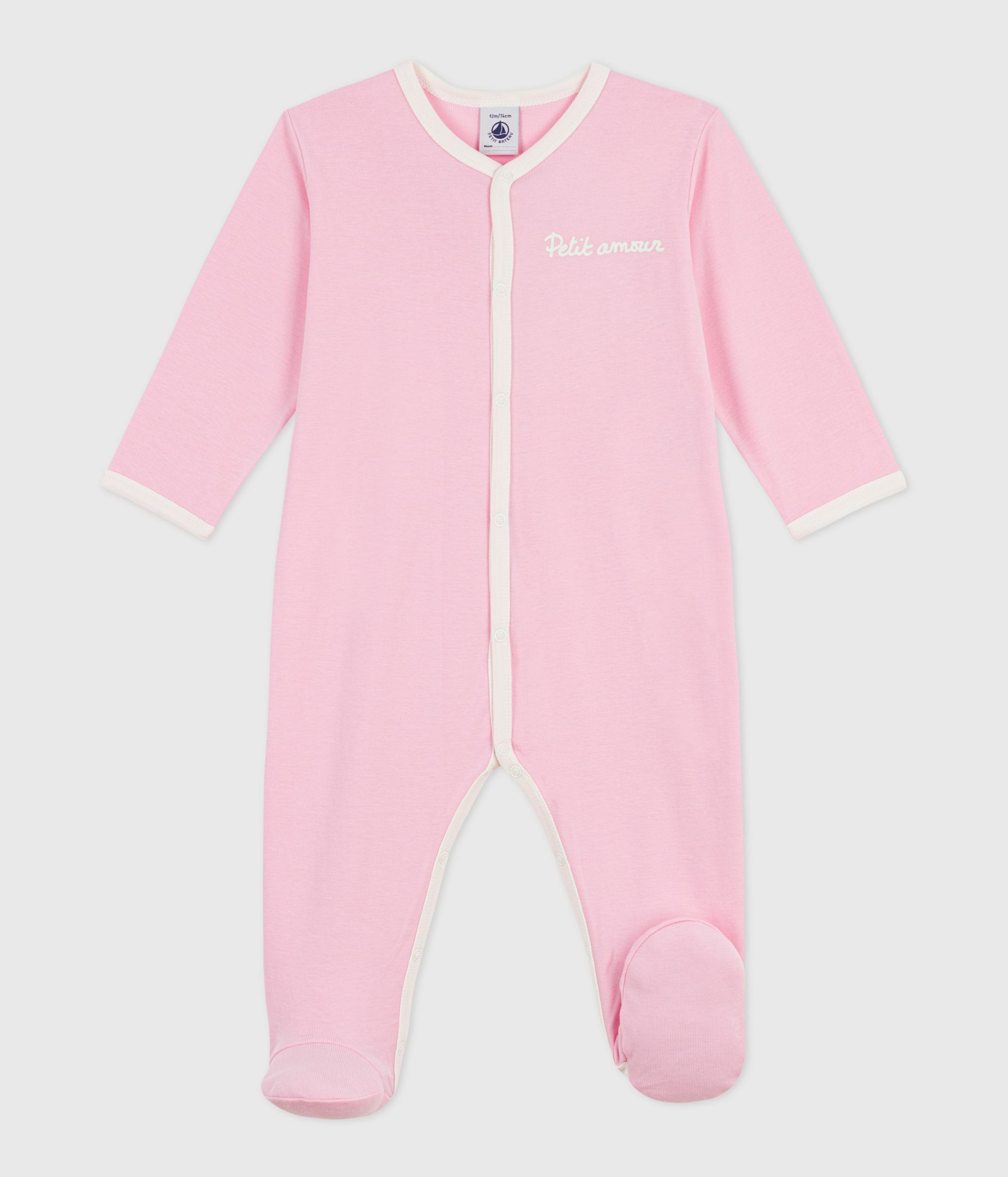 Babies' plain cotton pyjamas