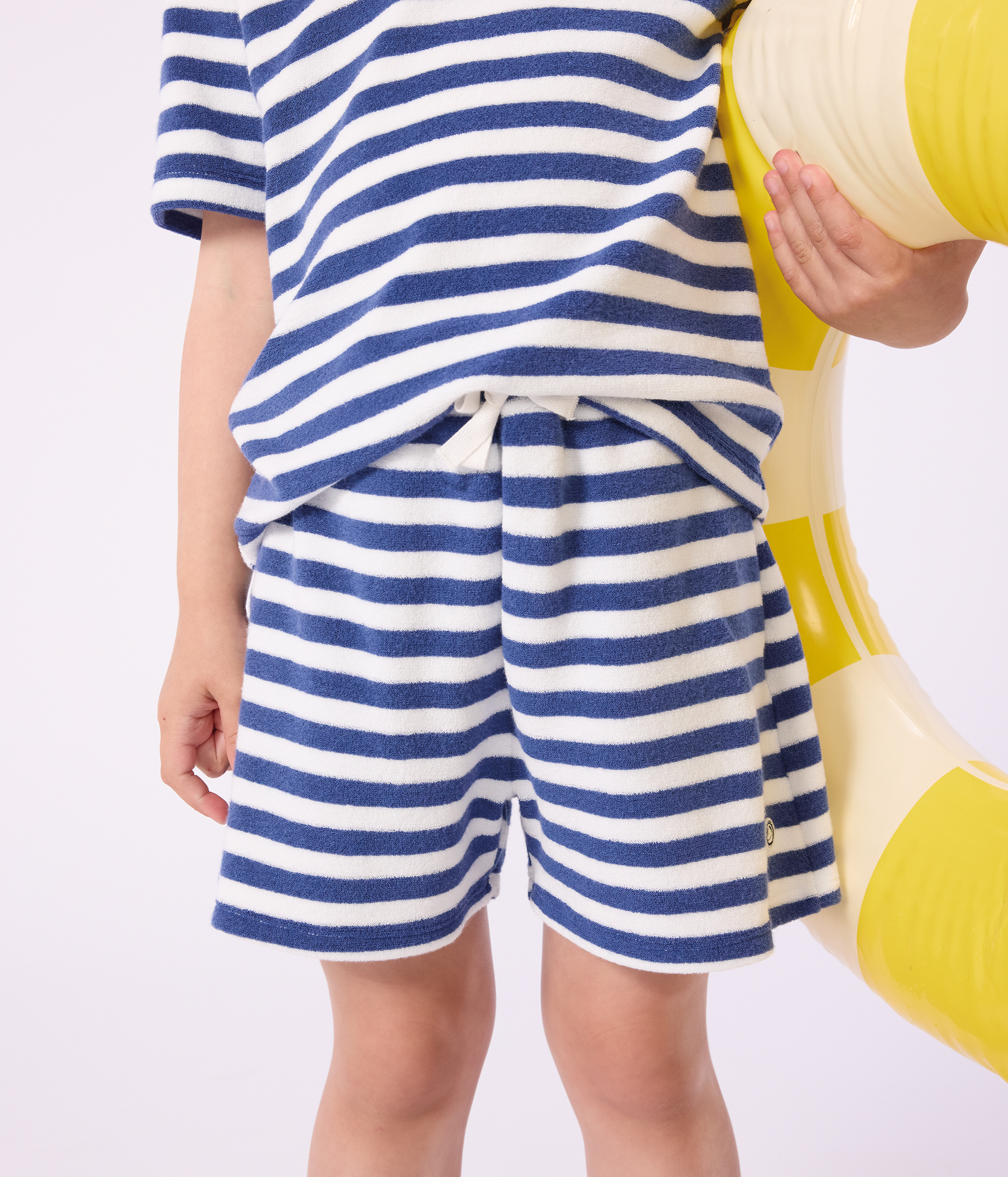 Children's stripy cotton shorts