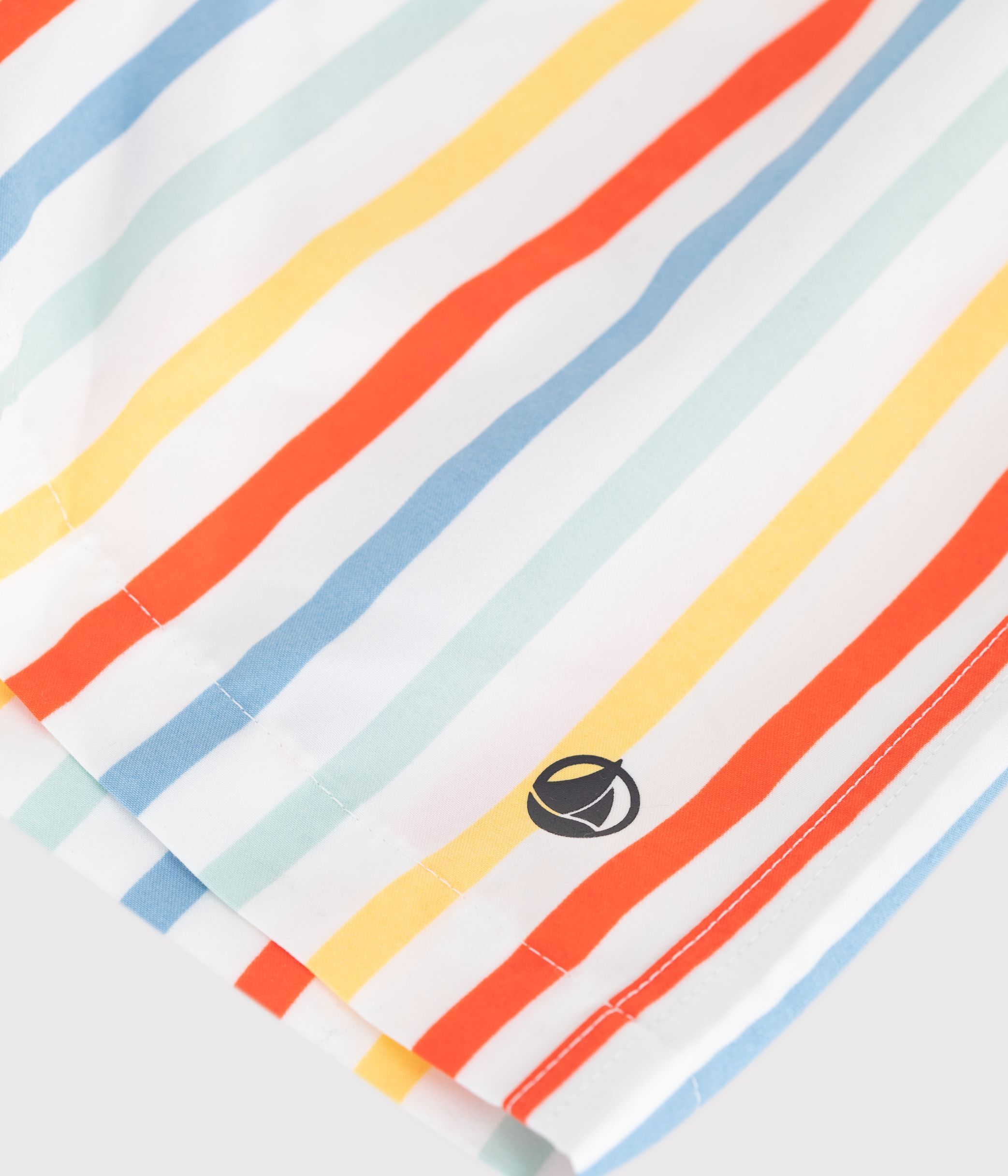 Children's stripy cotton swim shorts