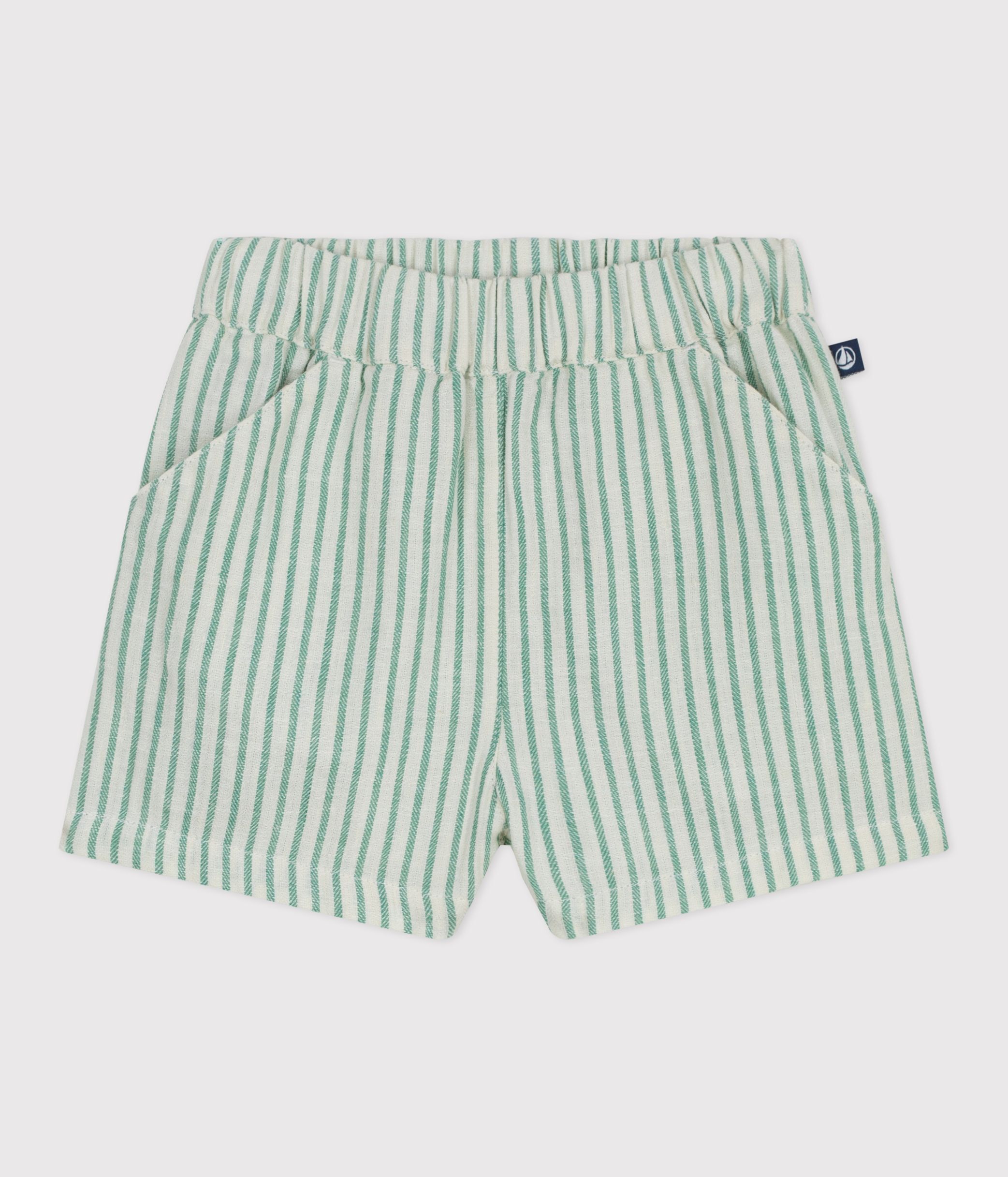 Babies stripy cotton/linen shorts