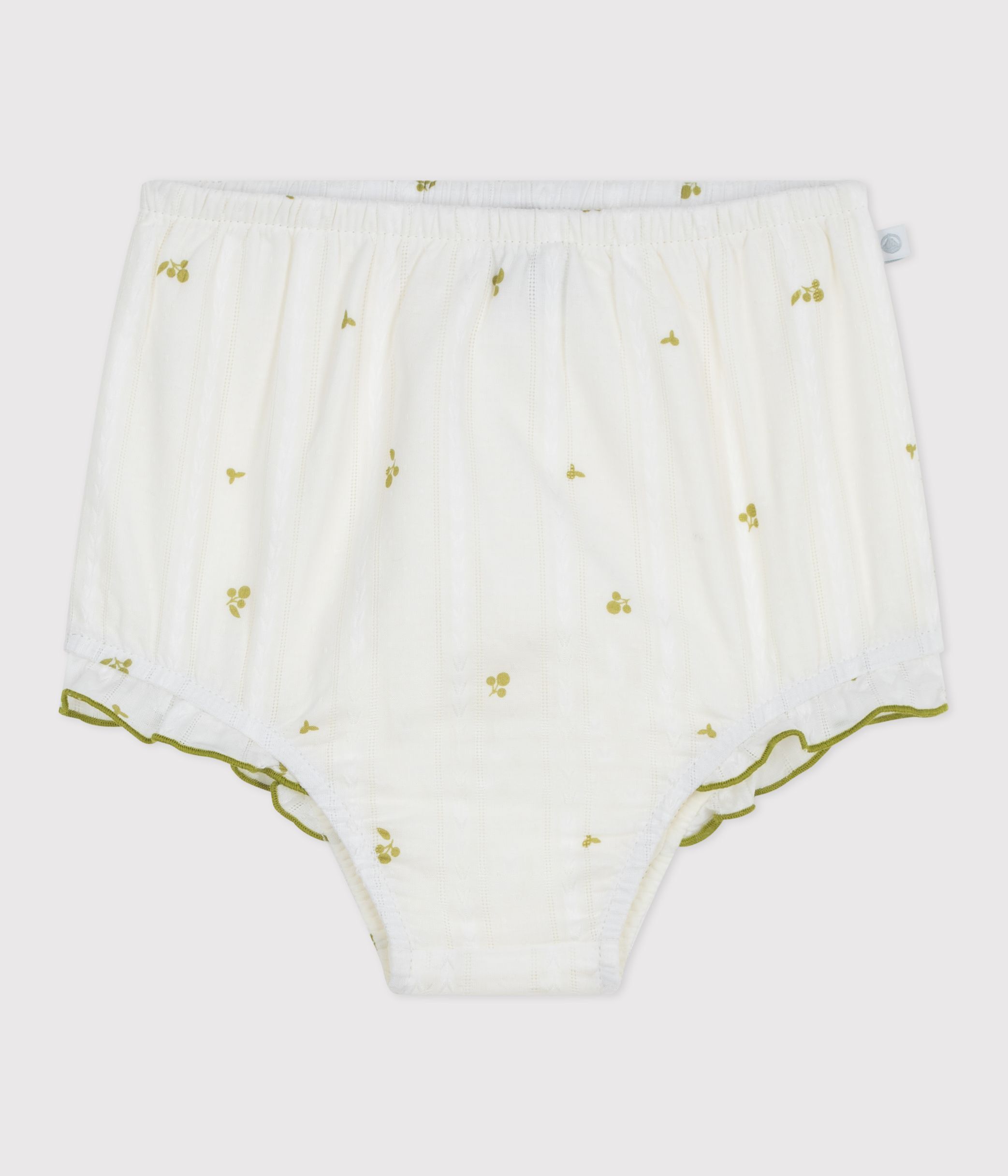 Babies' cotton bloomers printed with flowers