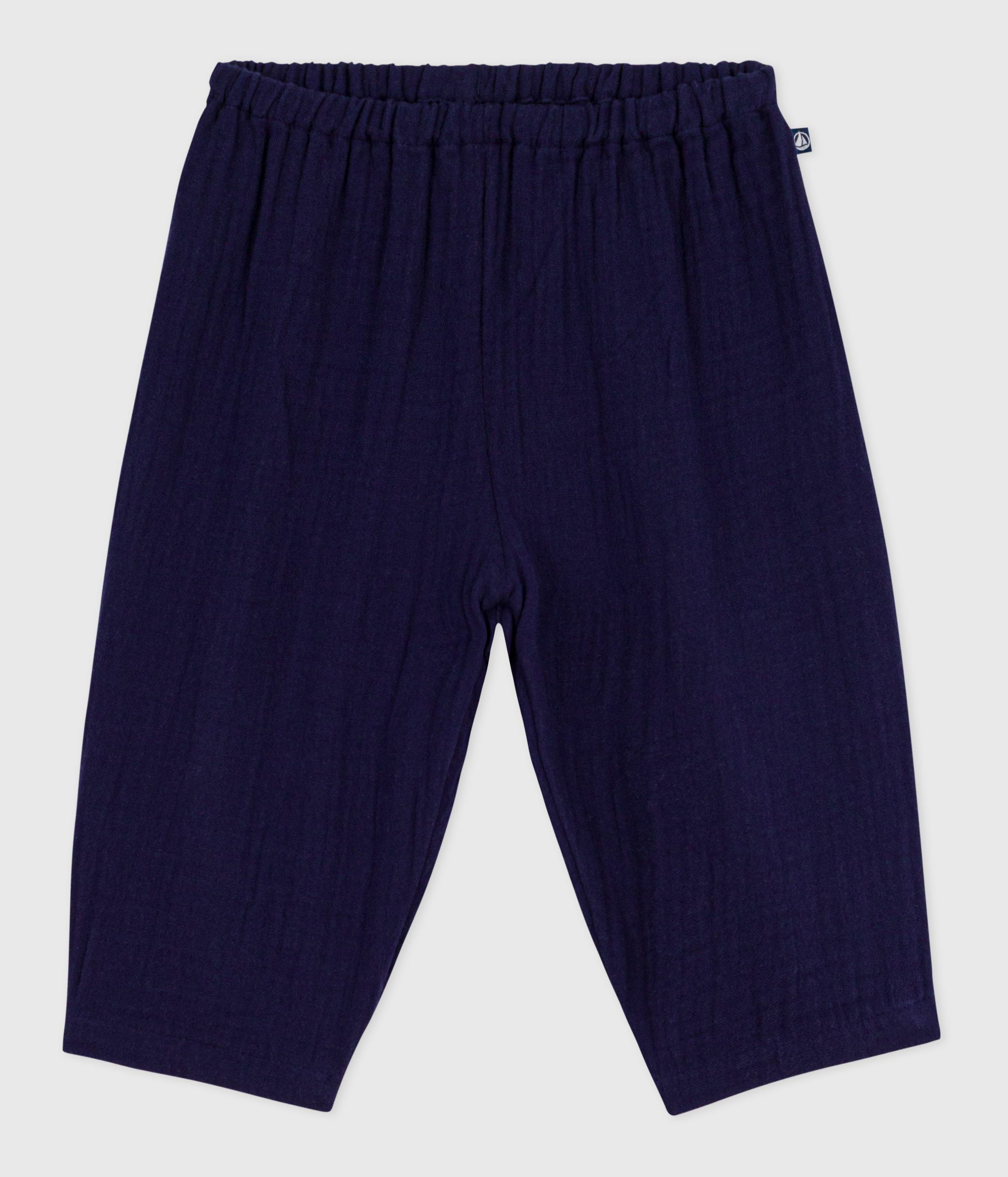 Babies' plain cotton trousers