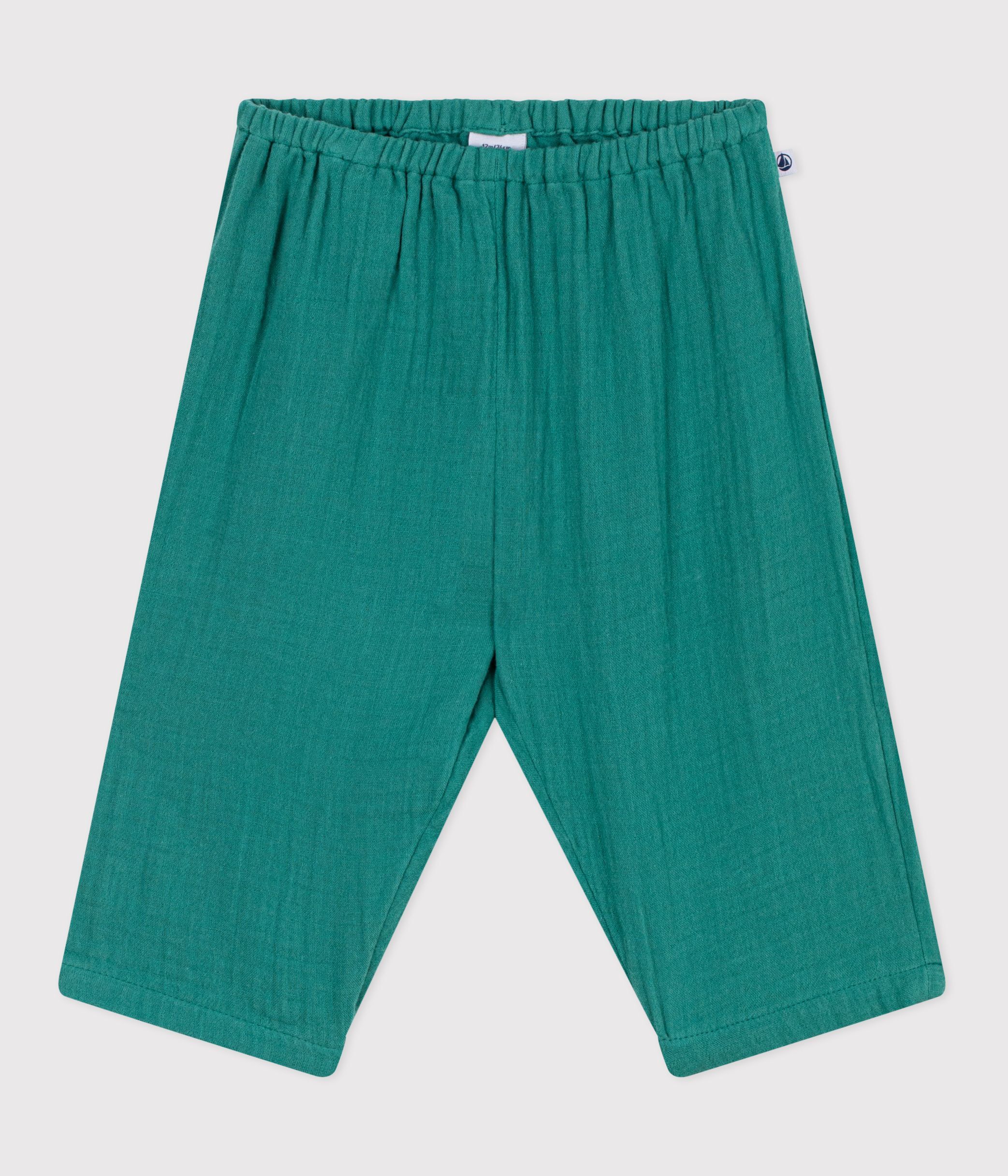 Babies' plain cotton trousers