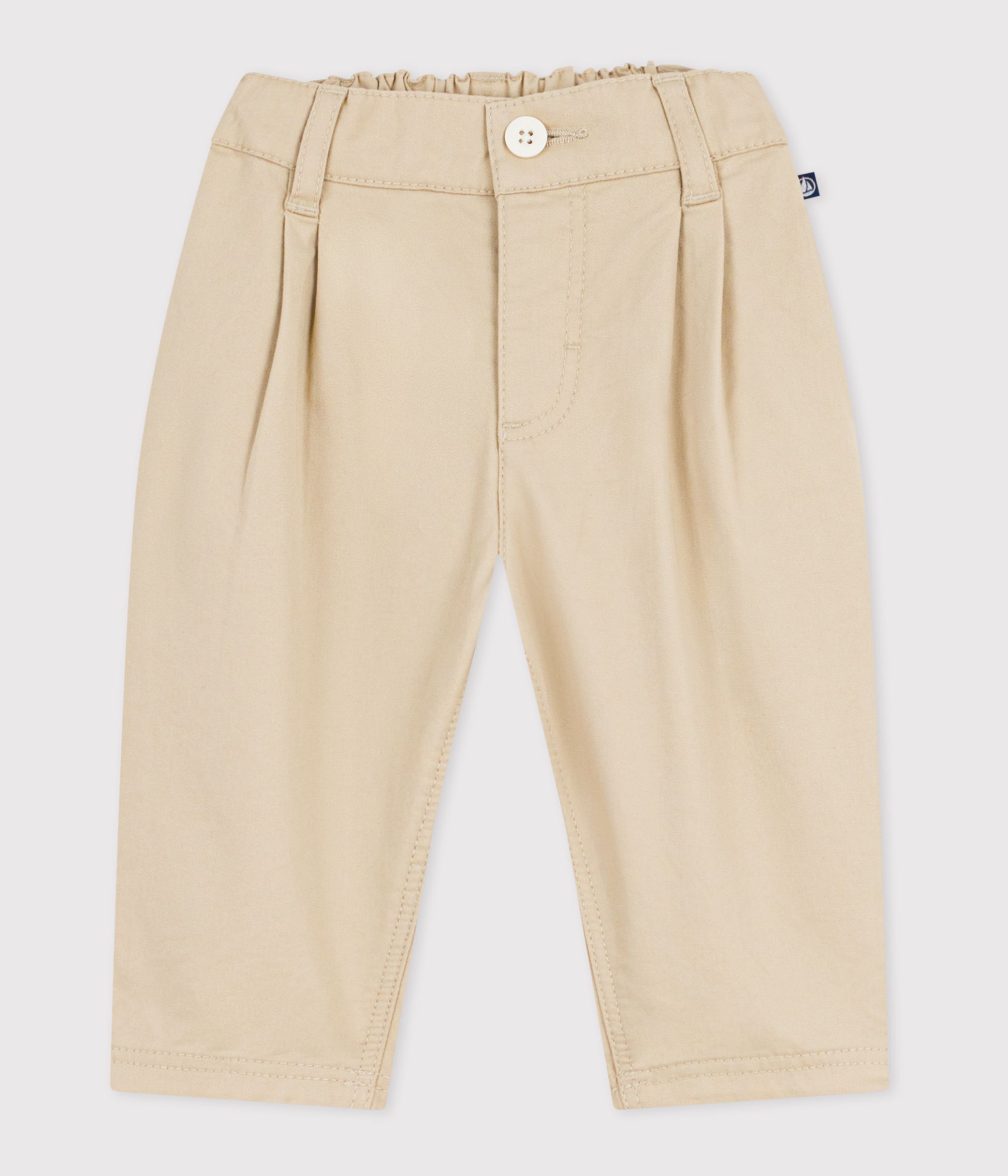 Babies' plain twill trousers