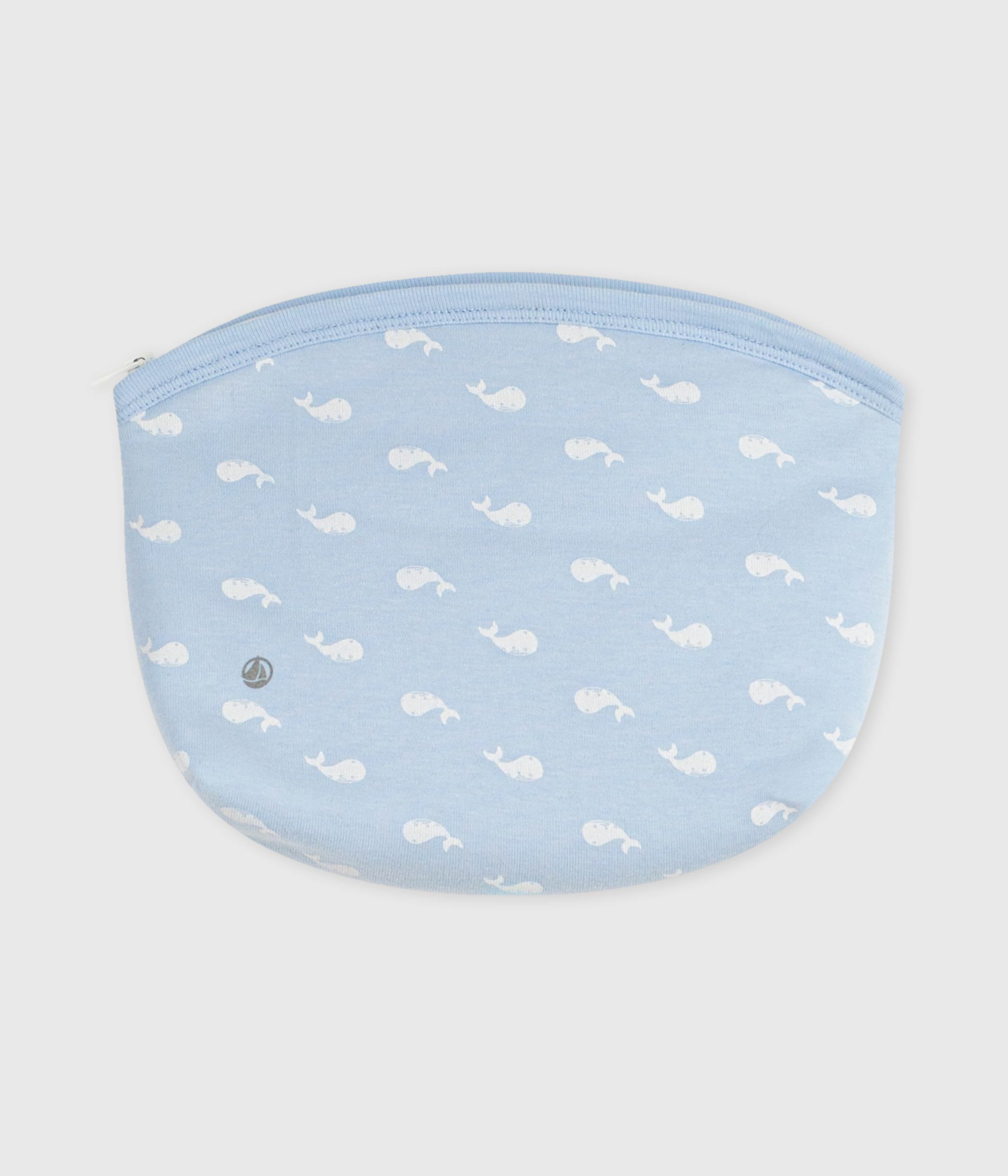 Babies' whale-print cotton bag