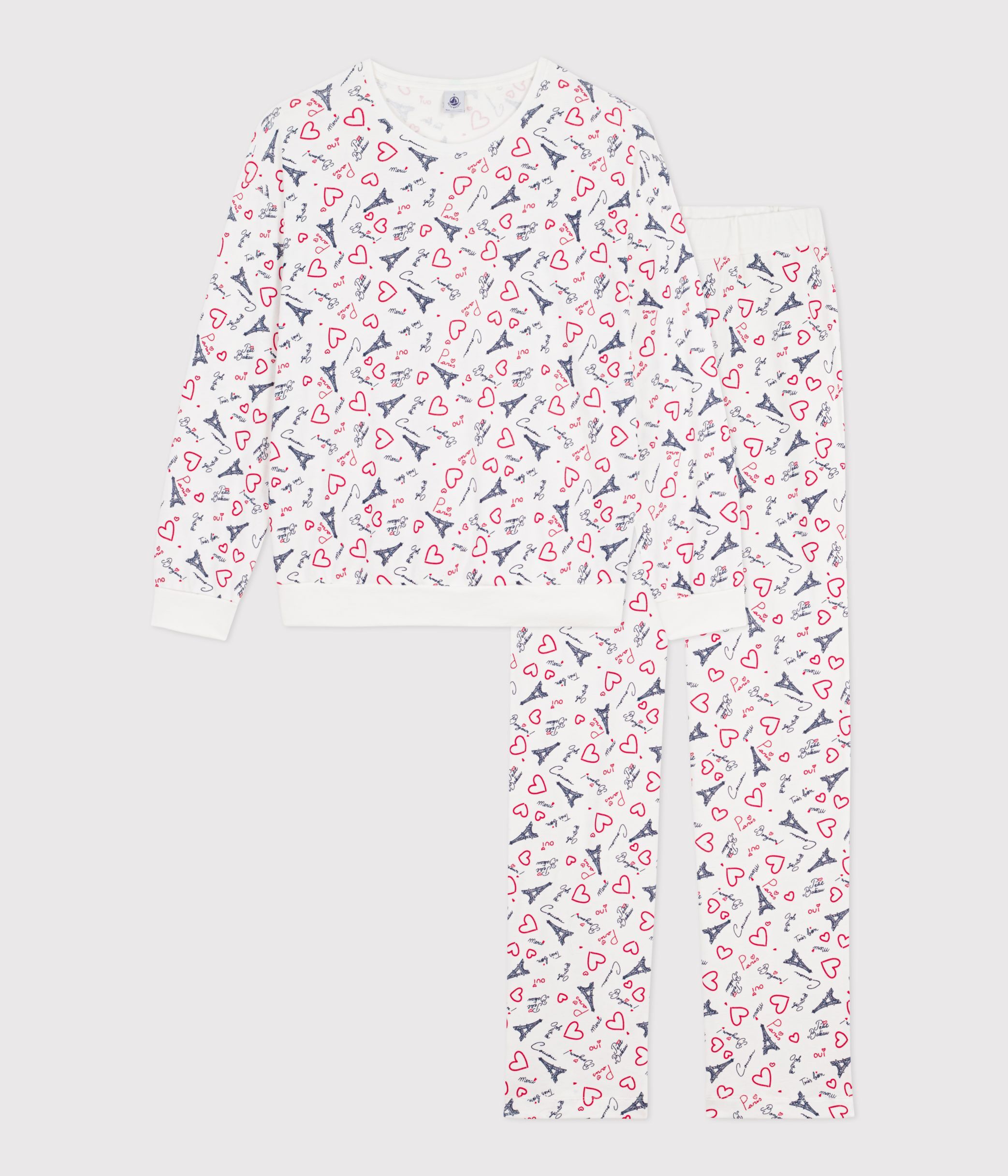 Women's Paris print cotton pyjamas