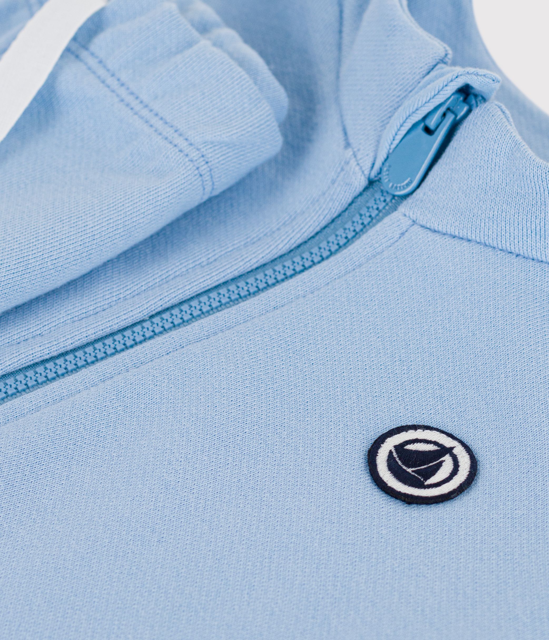 Babies' sweatshirt and trousers set in plain cotton