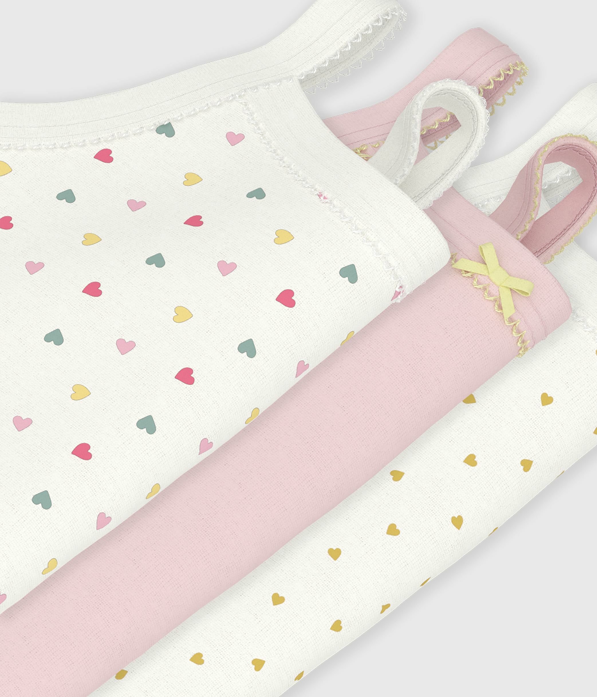 Pack of babies' strappy cotton bodies