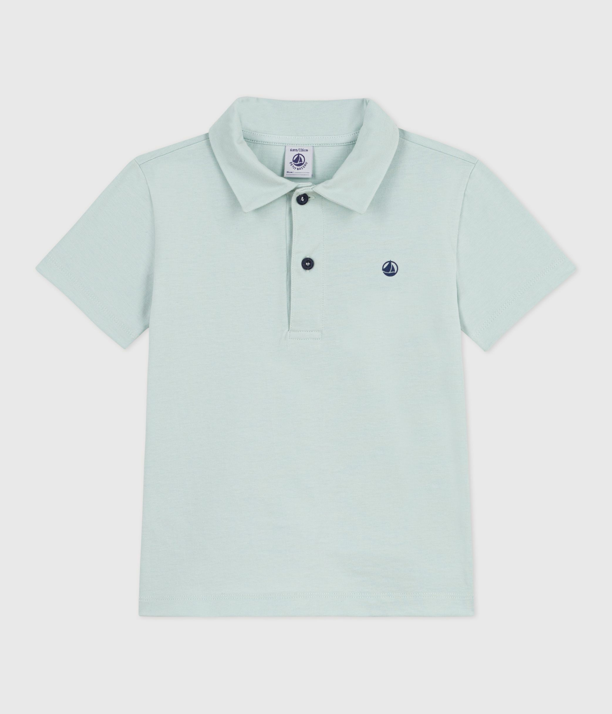 Children's short-sleeved cotton polo shirt