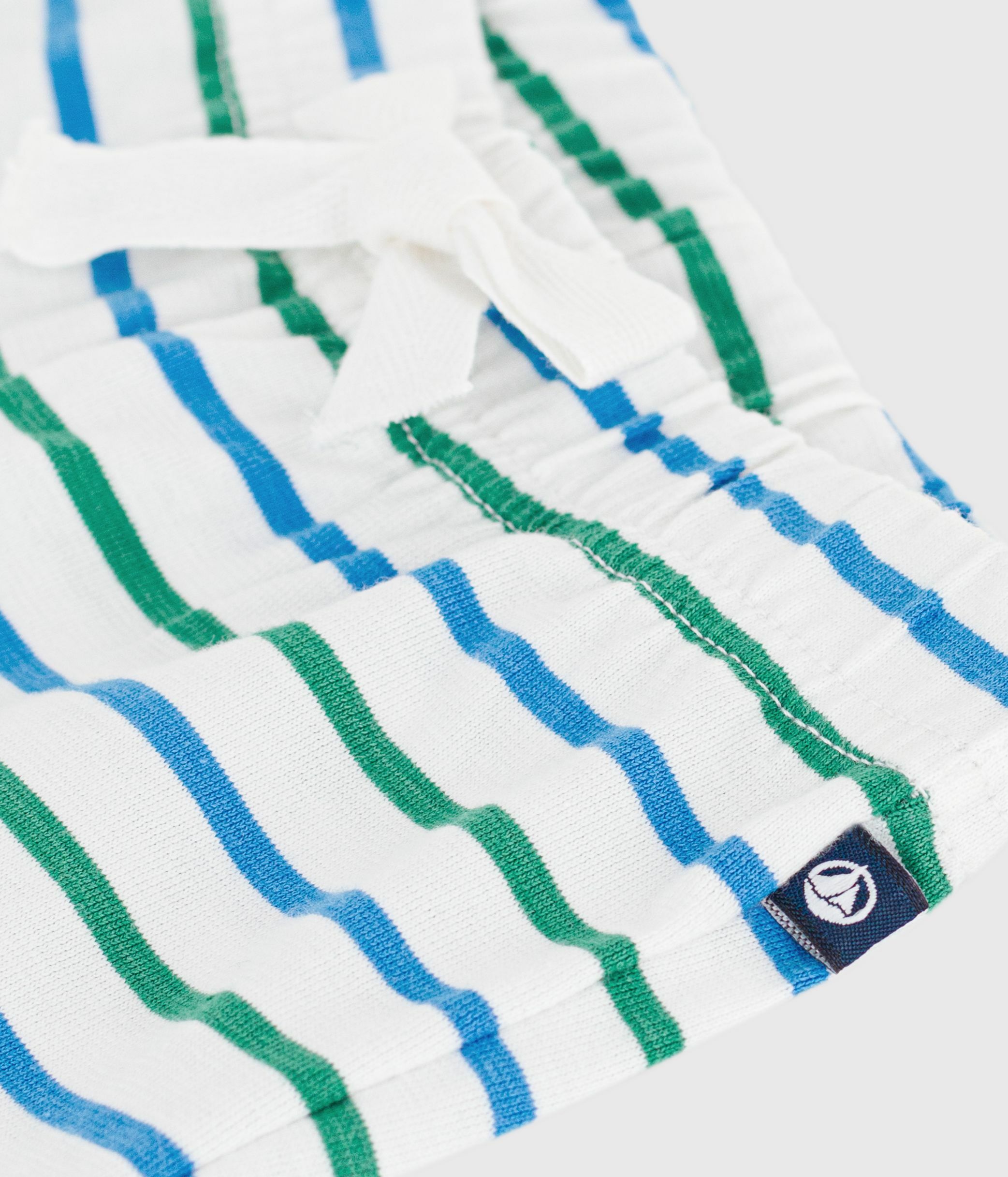 Babies stripy cotton shorts in two colours
