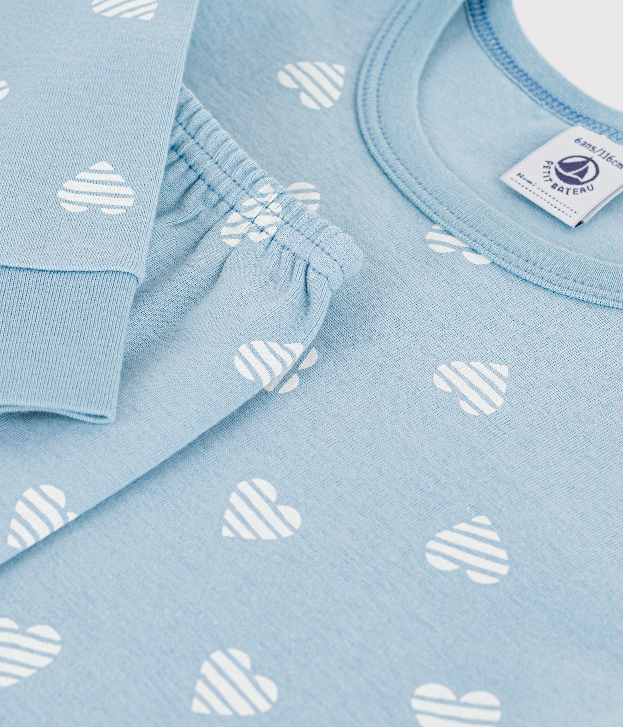 Children's heart print cotton pyjamas