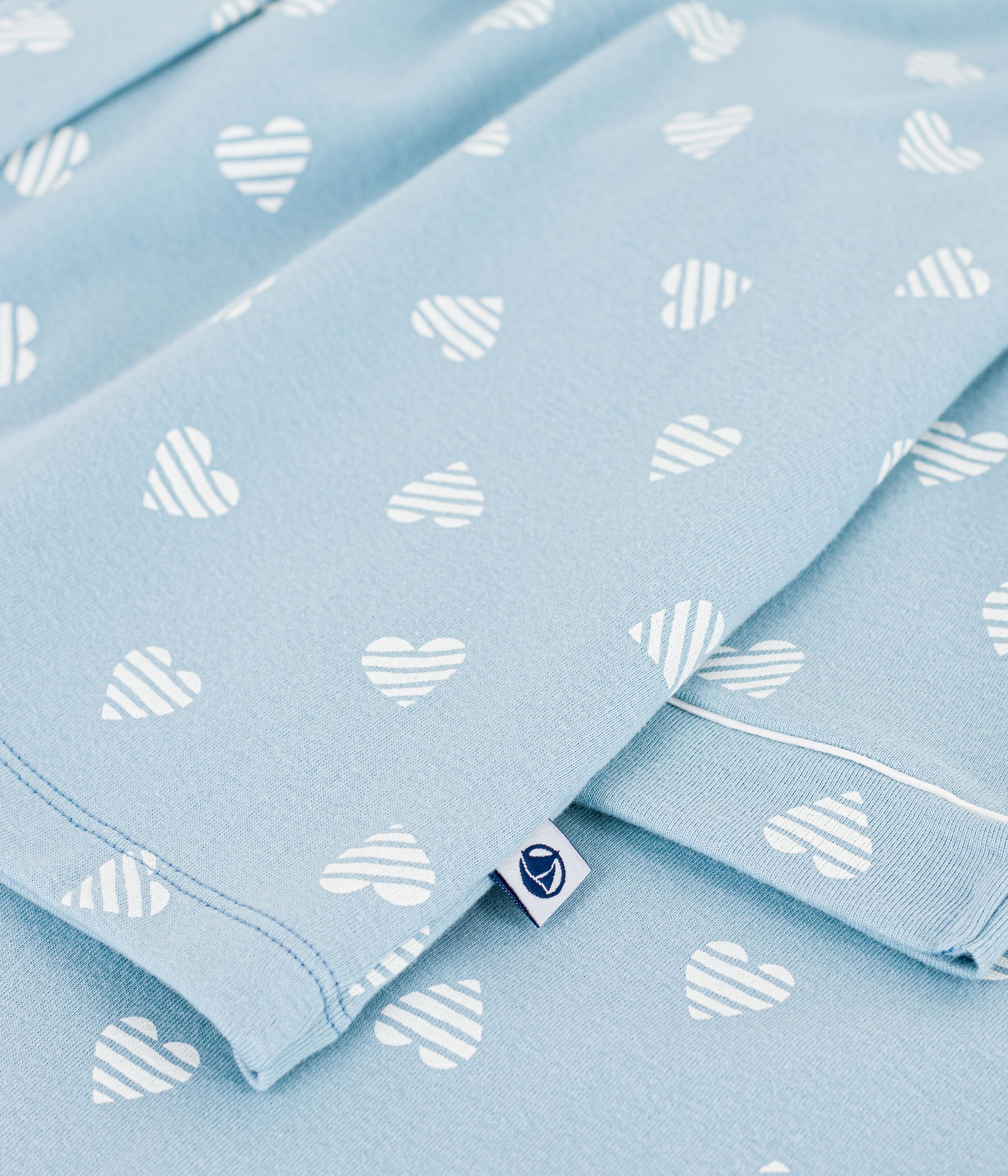 Women's buttoned printed cotton pyjamas